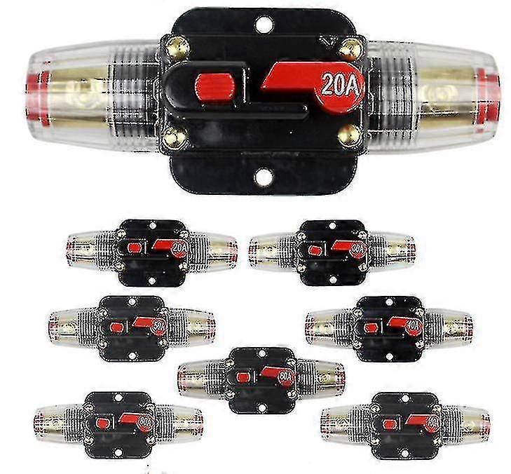 Inline Auto Circuit Breaker Reset Fuse Holder - 20 to 100 Amp Inverter Fuse Block for Electrical Protection and Safety