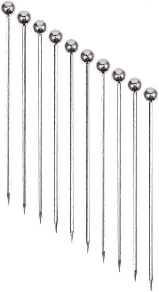 50 Pieces Stainless Steel Cocktail Picks Metal Martini Picks