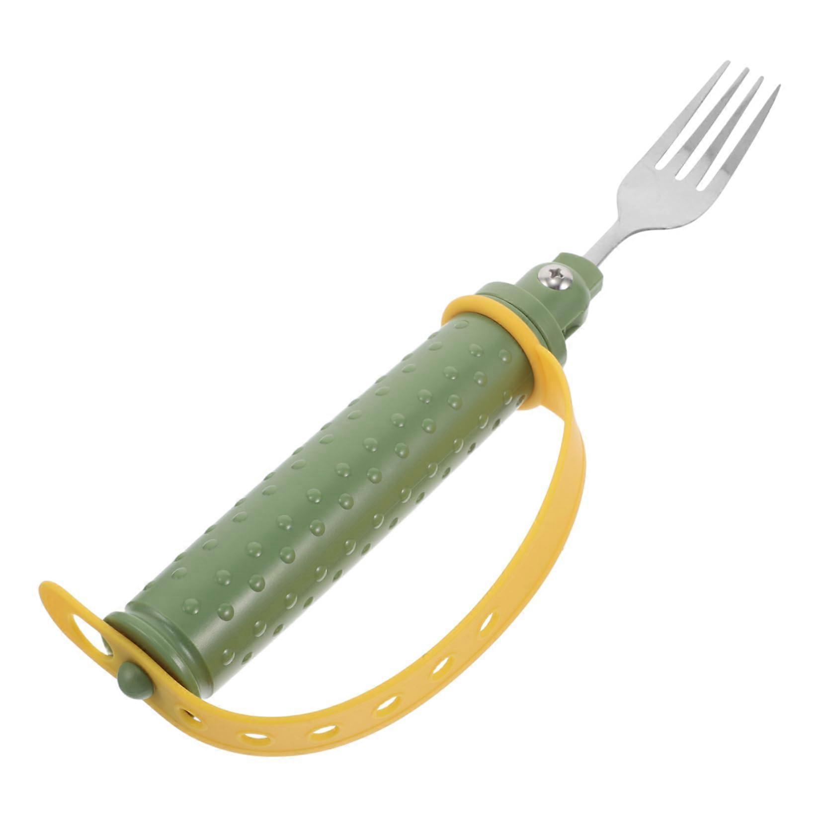 Adjustable Stainless Steel Adaptive Utensils for Seniors With Ergonomic Non-Slip Grip for Hand Tremors, Multifunctional and Portable