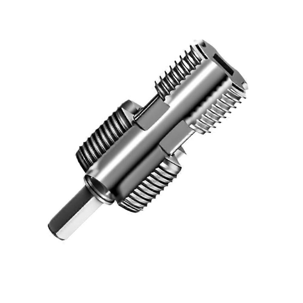 1 x doublesided aluminum internal hole opener, 4/6point threading tool, portable thread opener for home repairs