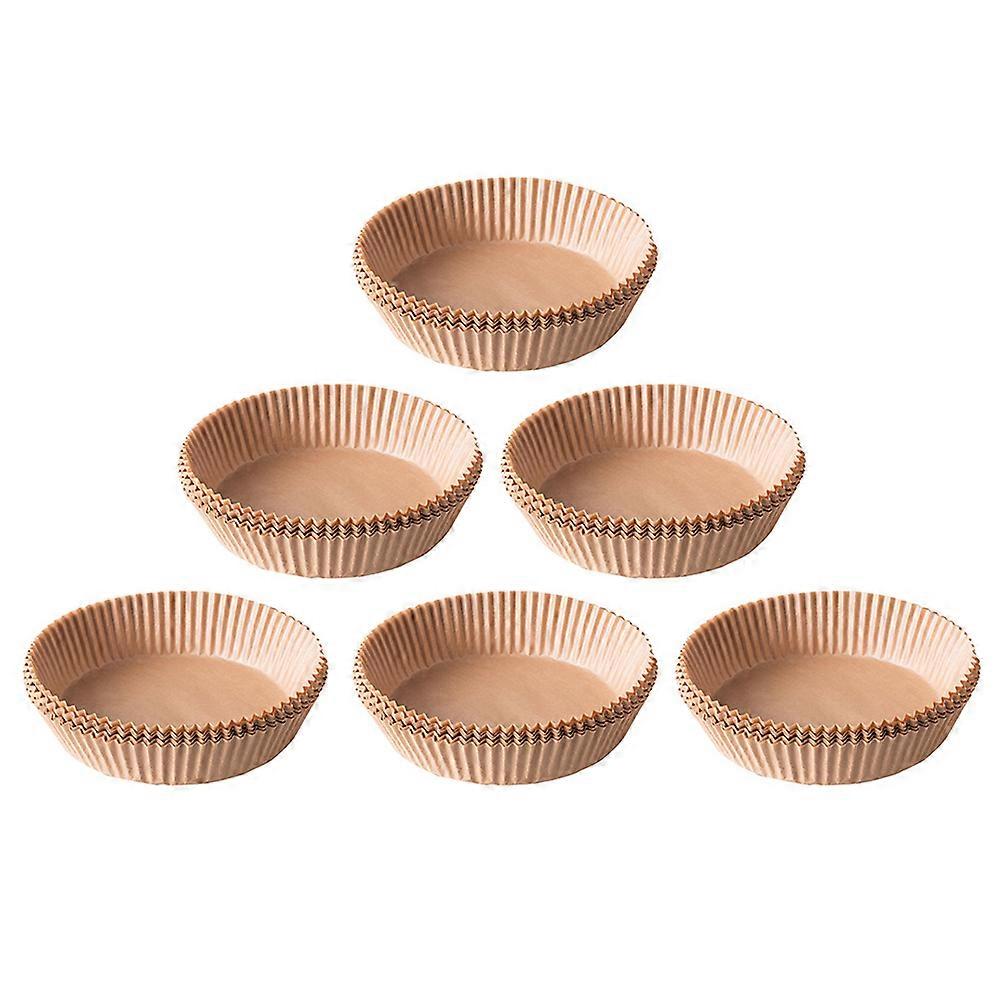 Disposable Air Fryer Paper Liners Oilproof Non-Sticky Round Shape For Baking 7.9×7.9×1.8in 150Pcs