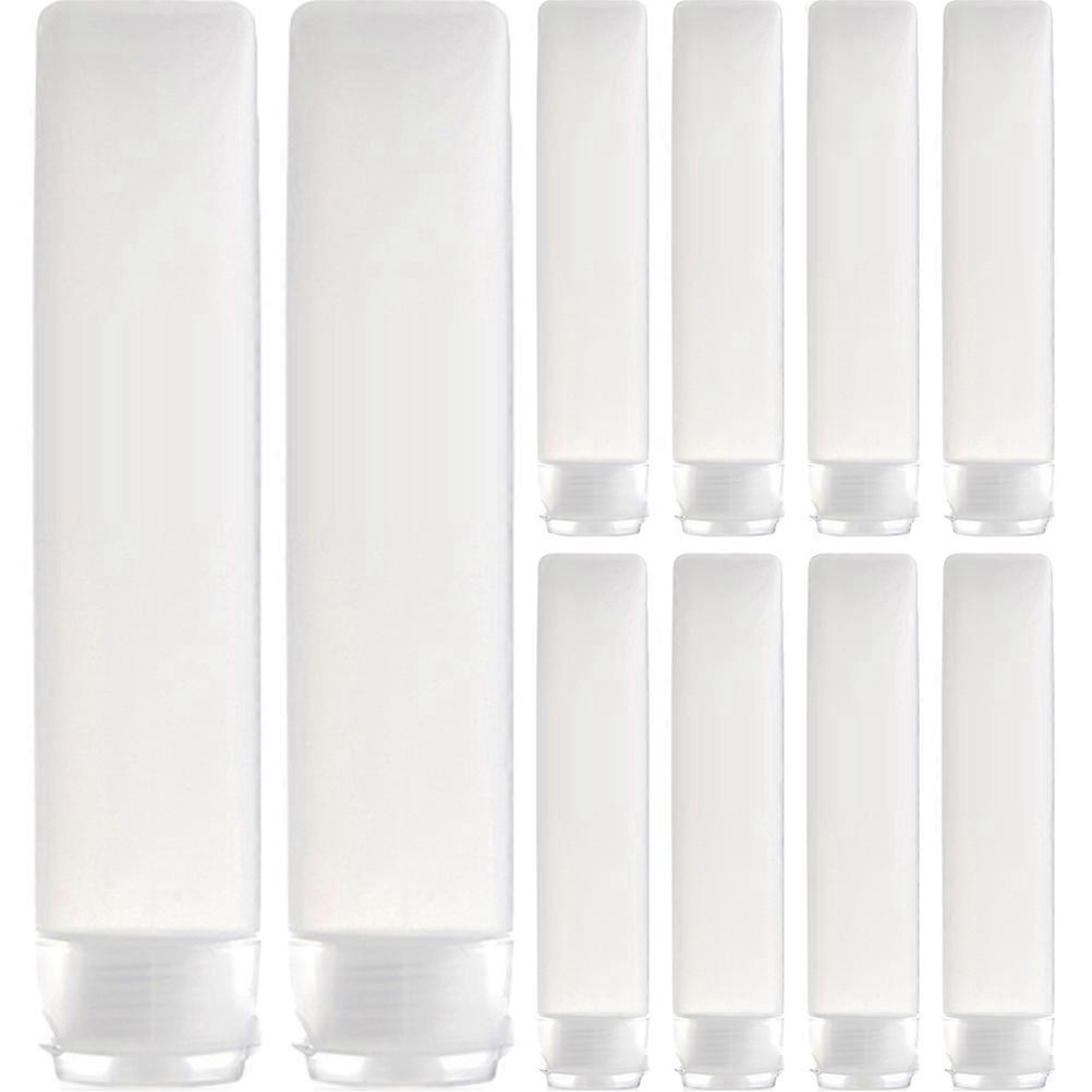 10 Pack Refillable Travel Lotion Bottles with Flip Cap – Soft Squeeze Tubes for Leak Proof Toiletry Storage, Ideal for Liquid Soap, Cosmetics, Travel