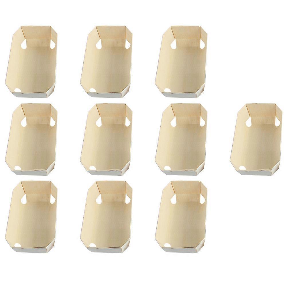 Loaf Pans For Baking Nonstick Rectangular Bread Container For Festival Celebrations 14X9CM 10Pcs