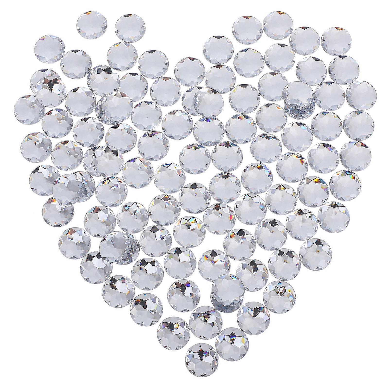 White Acrylic Rhinestones for Crafts and Decoration Versatile Use Durable Material 25mm
