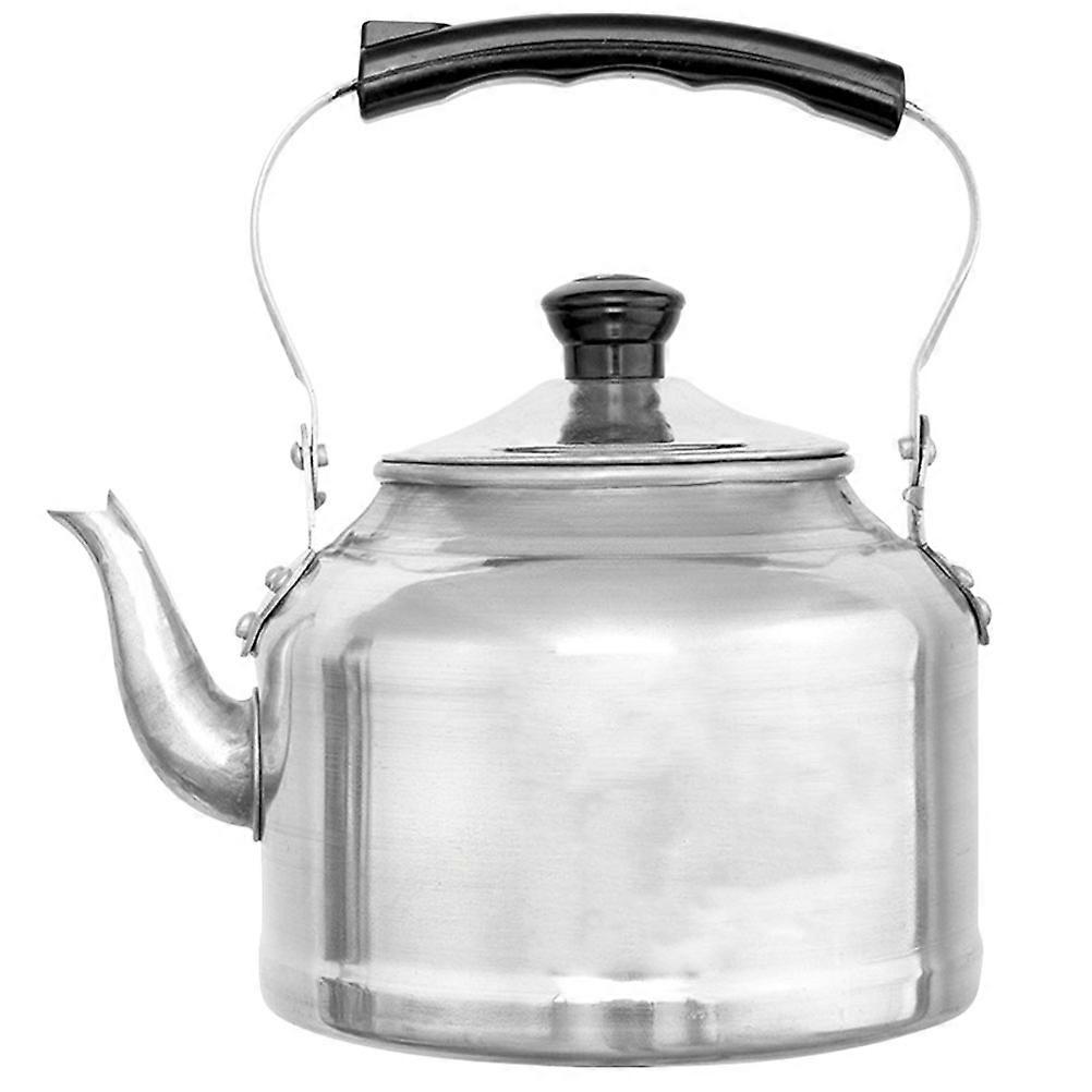 Aluminum Tea Pot with Handle Large Capacity Stovetop Kettle Thickened Design Smooth Pour Spout for Home Office Camping Use