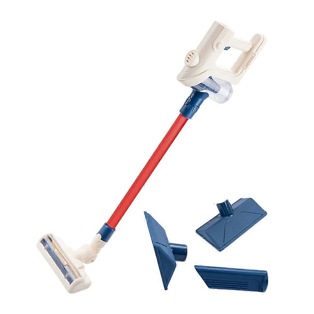 Vacuum Cleaner with Gentle Suction, Realistic Sound & Light Effects for Indoor/Outdoor Play Pretend Role Play Safe Simulation Cleaning Set