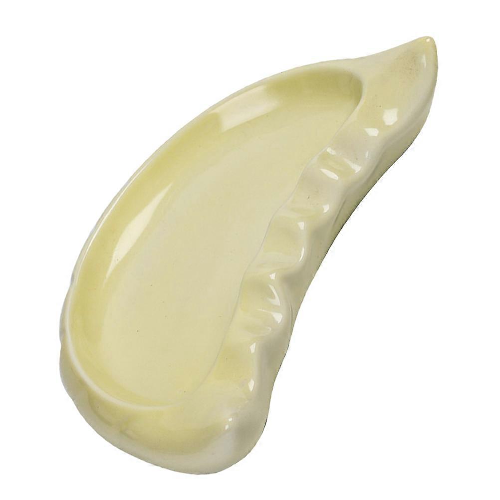 Outdoor Dumpling Plate Ceramic Dumpling Shaped Plate For Snacks And Desserts 1Pack