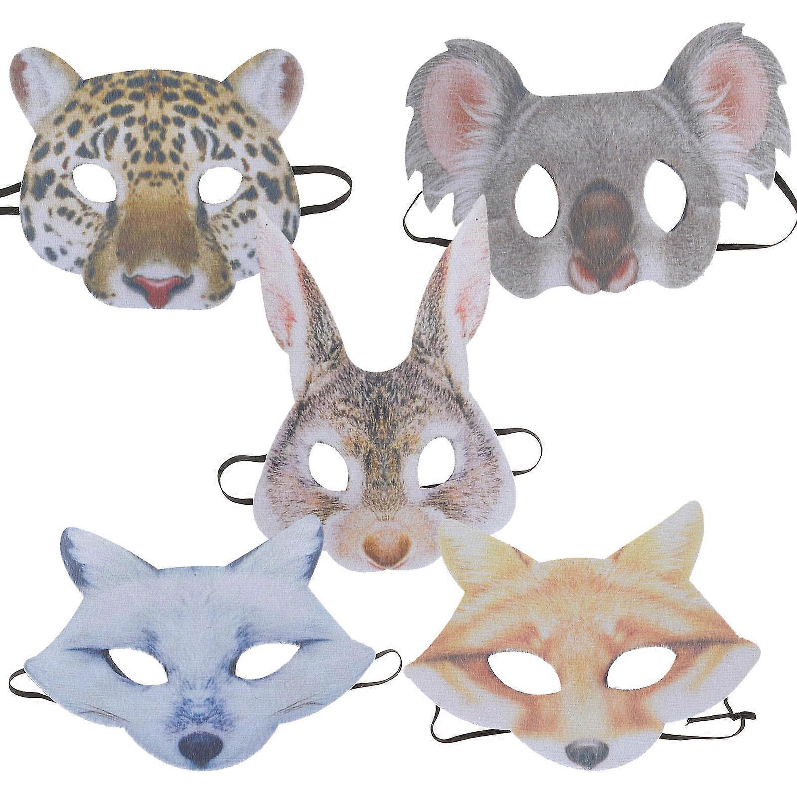 Assorted Color Animal Themed Masquerade Masks for Party Use Plastic Lightweight Comfortable