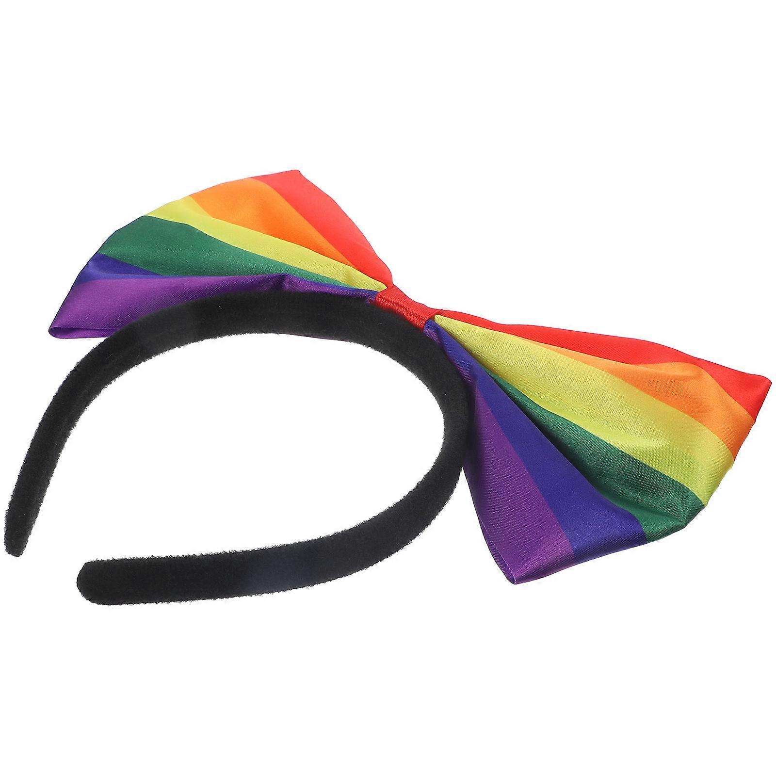 Bow Stretchy Headband for Adults – Comfortable Hair Accessory for Parades, Parties, and Events, Eye Catching Cloth Design, One Size Fits Most