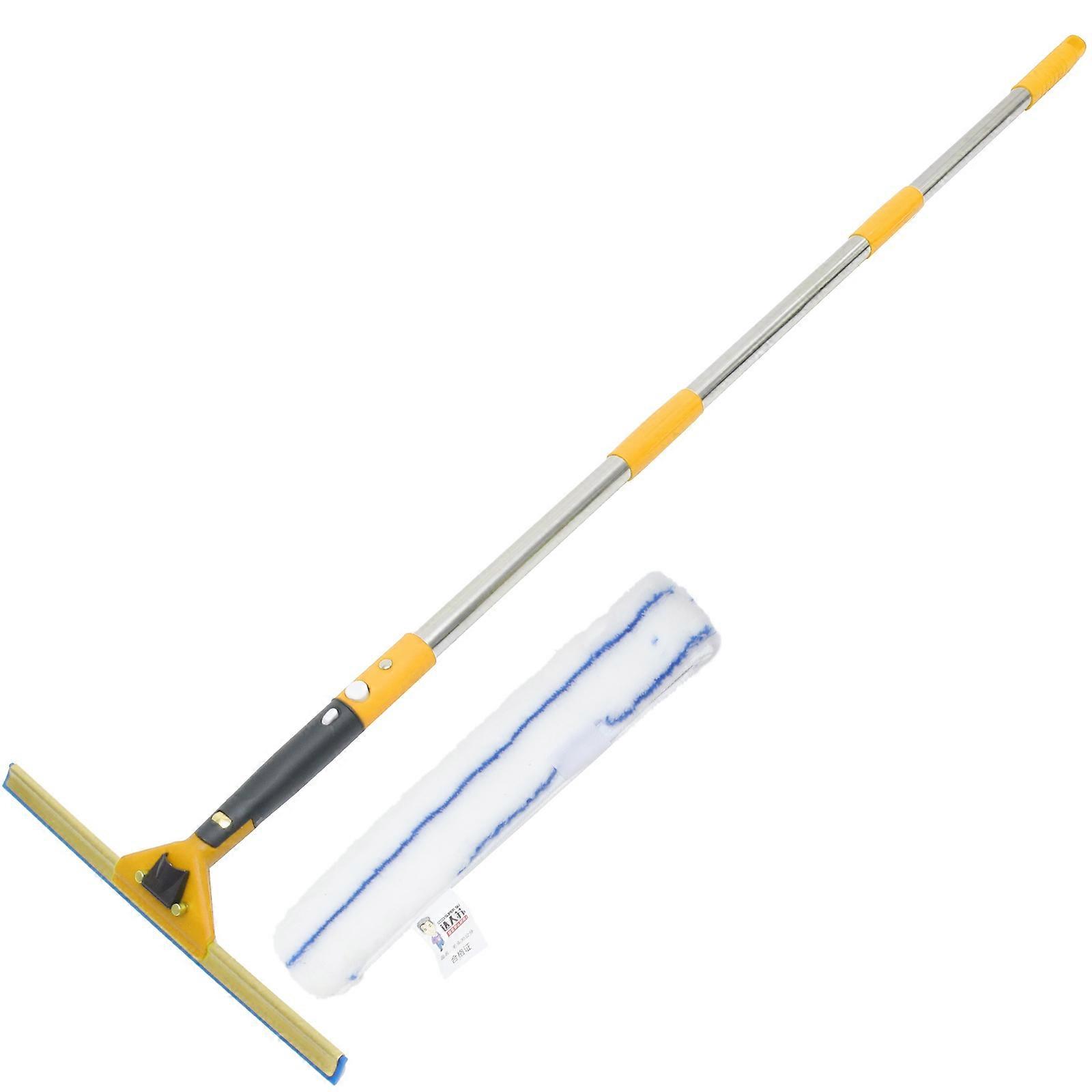 Car Window Squeegee With Handle Cleaning Windows Bathroom Kitchen Toilet Use Fiber Stainless Steel Abs Material 1 Set