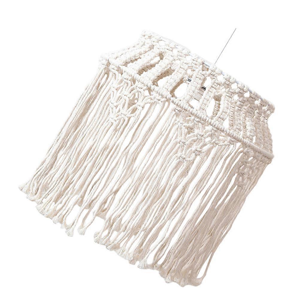 Rustic Lamp Shade Cover Cotton Rope Bohemian Style Living Room Accessory 1Set