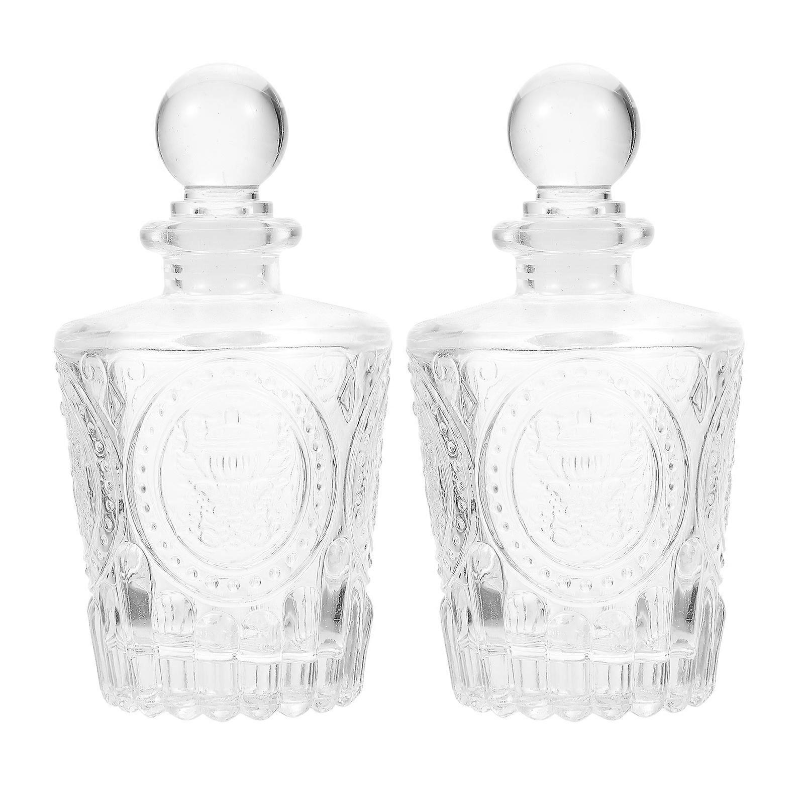 2 Pcs Refillable Aromatherapy Bottles Transparent Jars for Essential Oils Home Fragrance Air Purification Compact Design