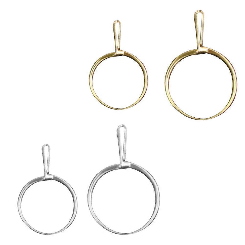 4Pcs Ring Tool Finger Clamp Fit Tool Ring Trying Clamp Golden Silver
