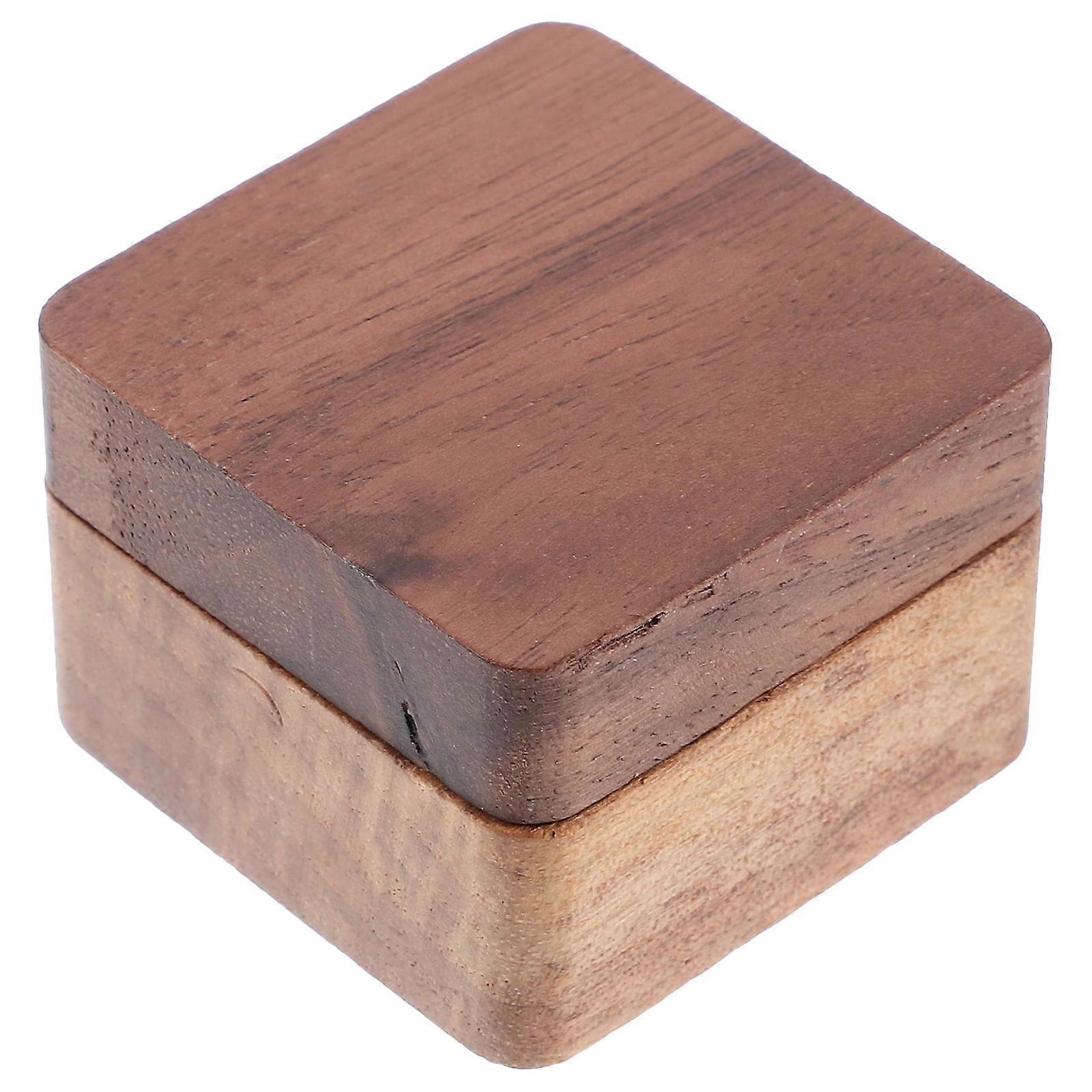 Wood Guitar Pick Storage Holder Rectangular Pick Organizer For Various Occasions 4X4X2.8Cm 1Set
