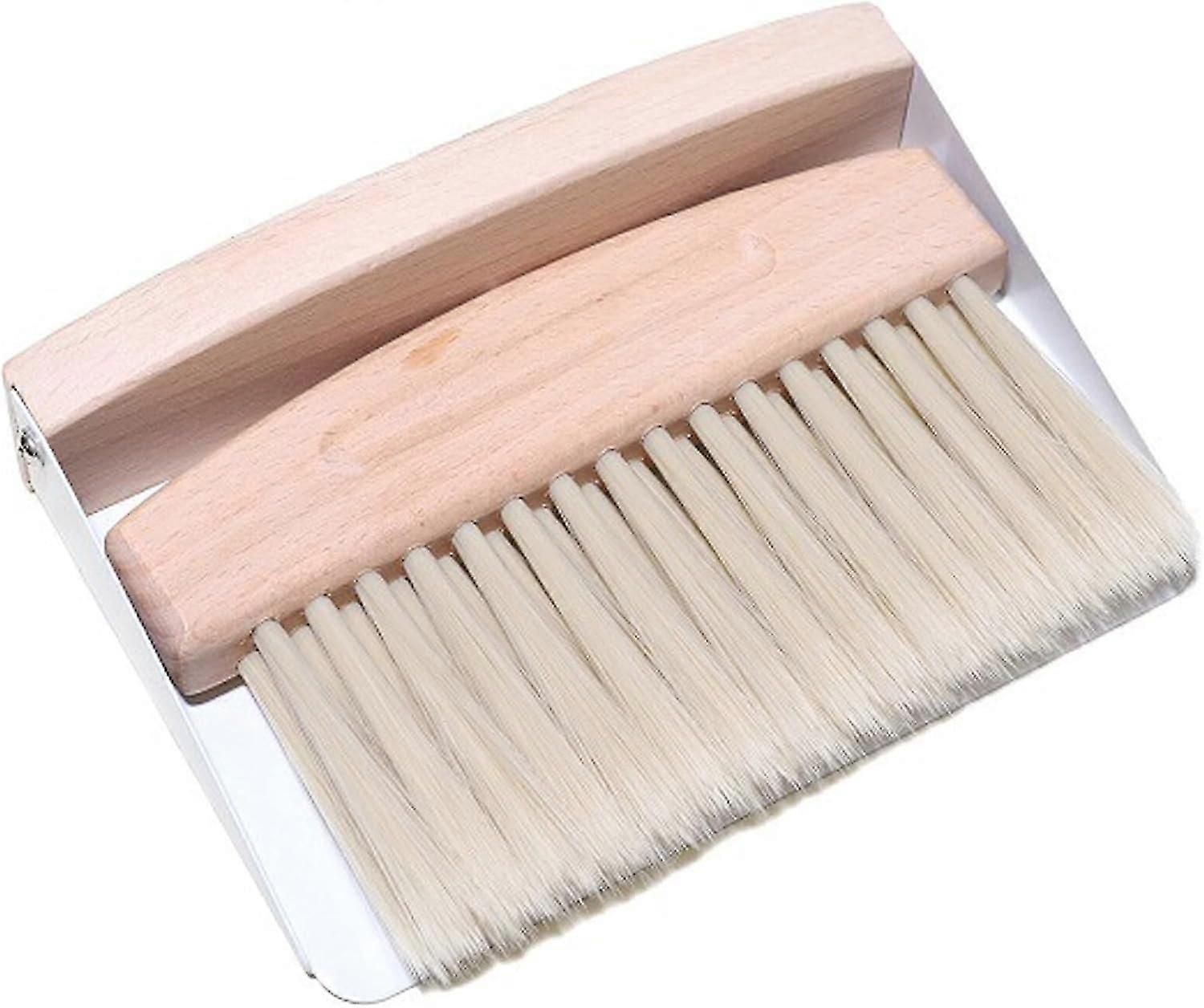 Dustpan Brush Set, Table Broom, Mini Dustpan Brush, Mini Dustpan Brush, Hand Broom with Dustpan (White)