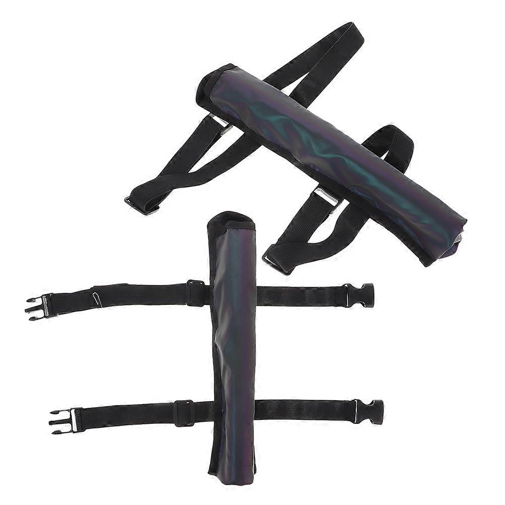 Black Cloth Fan Holder with Unique Design and Leg Strap for Decoration Travel Use Fits Most Fans