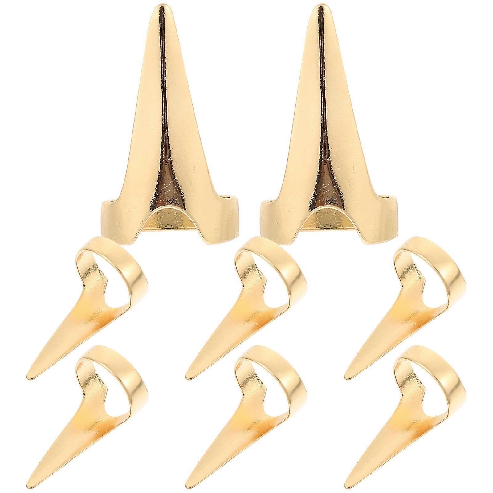 10Pcs Golden Hair Sectioning Rings Functional Hair Parting Tools Designed For Highlighting And Hair Styling In Salons