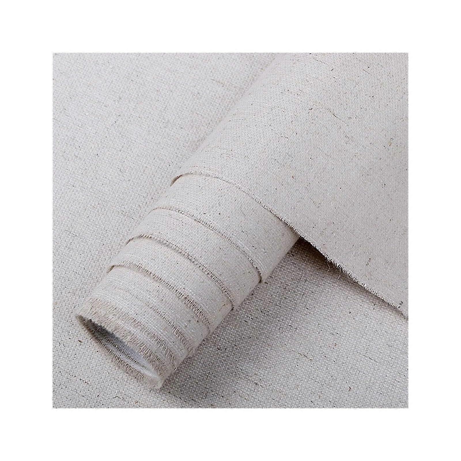 Professional blank canvas roll for acrylic and oil paintings, 5 m x 180 cm, primed linenblend fabric