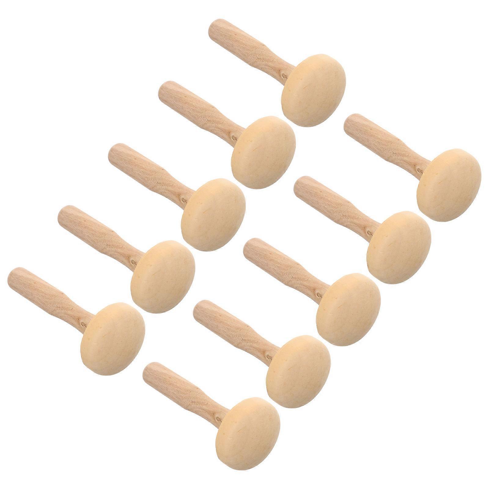 Wooden Art Ink Roller for Printmaking and Craft Activities Ivory Color Strong Durable 10pcs
