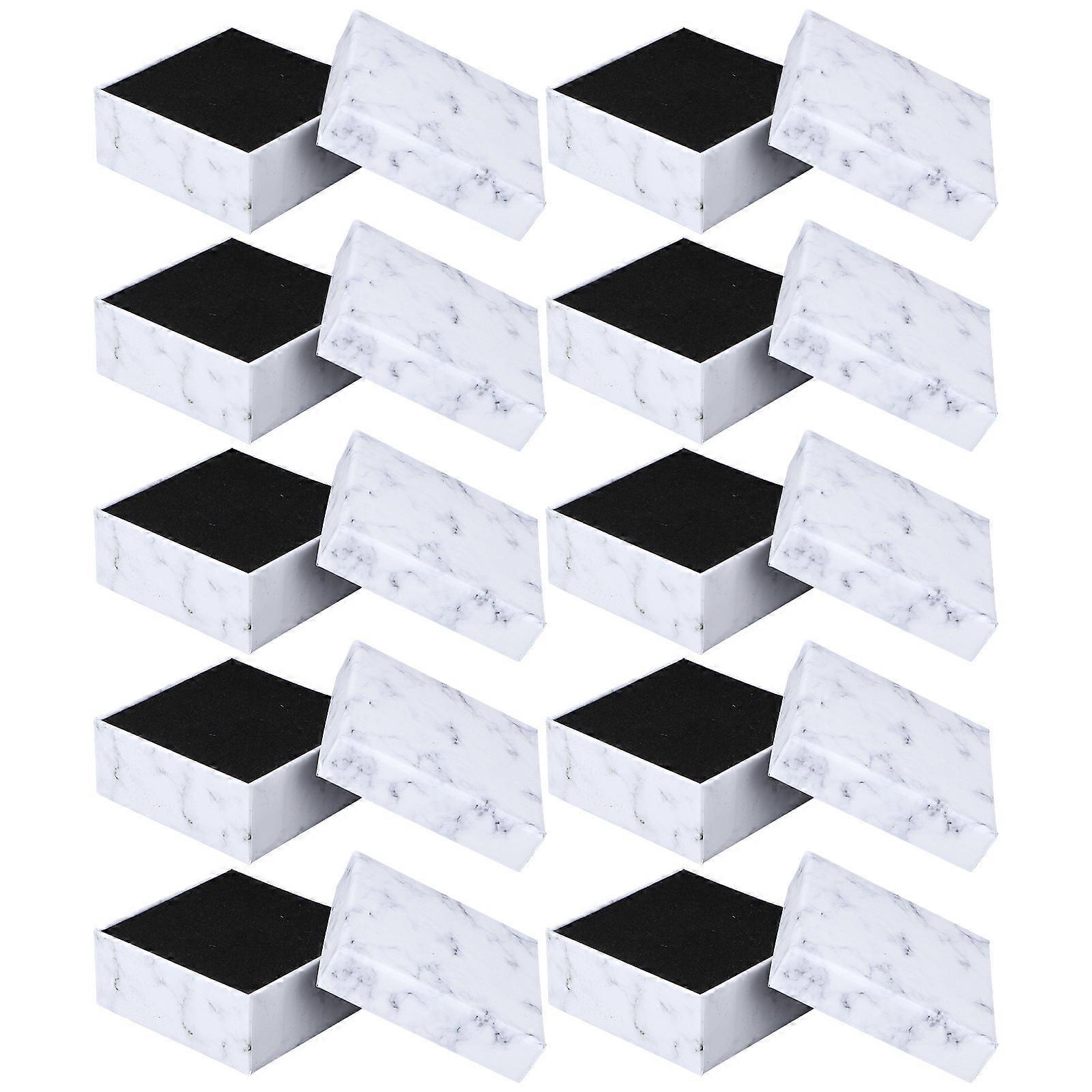 Jewelry Storage Box 10Pcs Vintage Style Earrings Boxes For Home Use 7X7X3CM Multi-Function Case