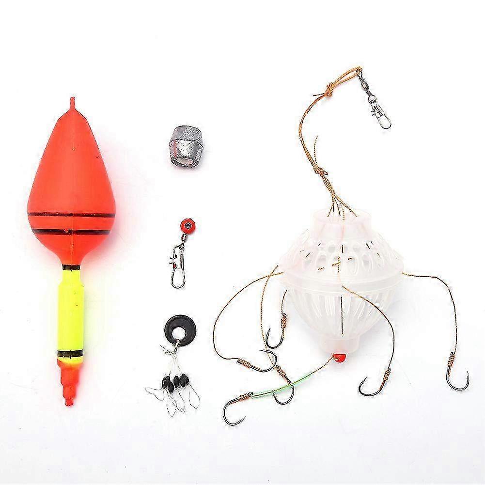 Carp Fishing Float Bobber Set with Six Strong Hooks - Size 11# Tackle Tools for Enhanced Fishing Experience