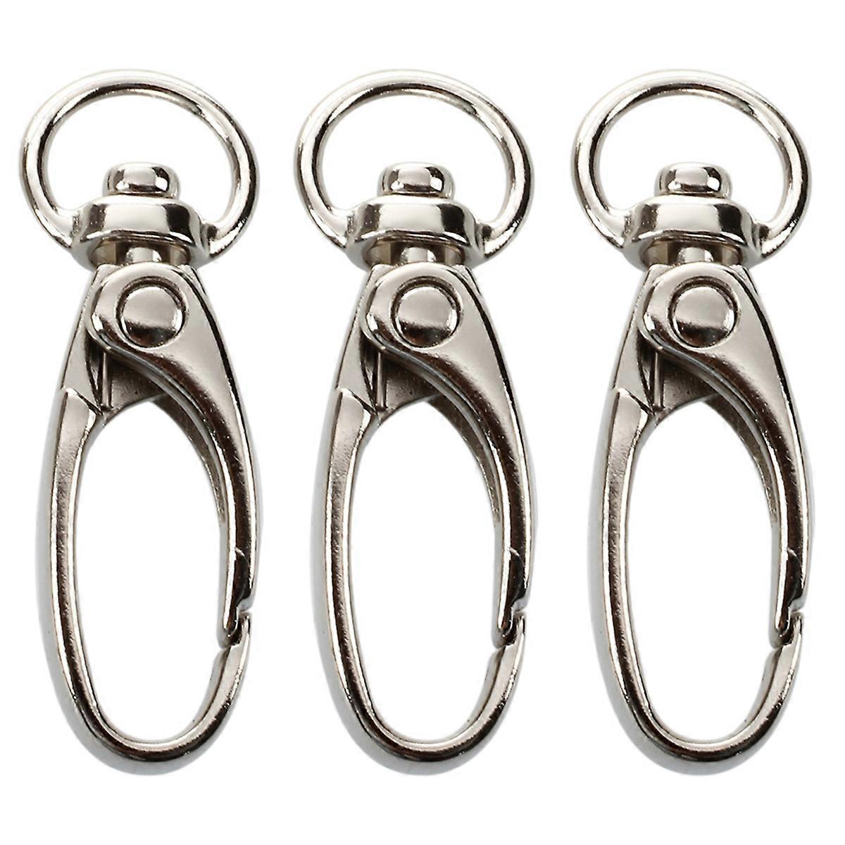 30 Pcs D Swivel Trigger Clips Hooks Metal Key Ring Lobster Clasps