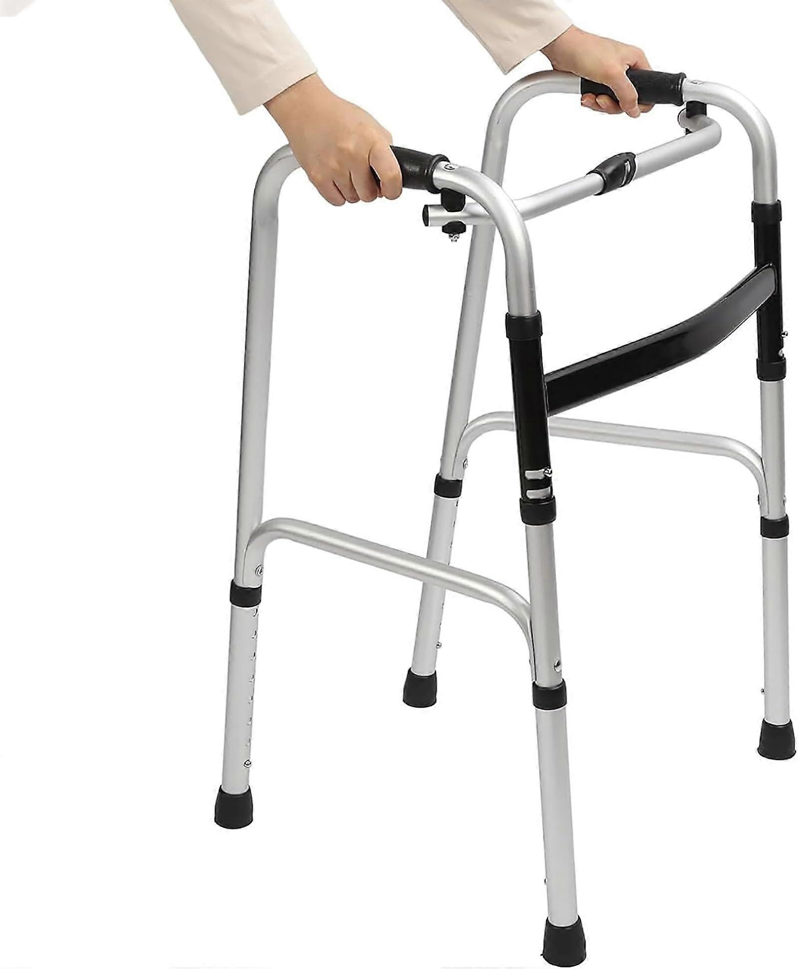 Lightweight Aluminum Walking Frame, Foldable, Adjustable, Portable Aid