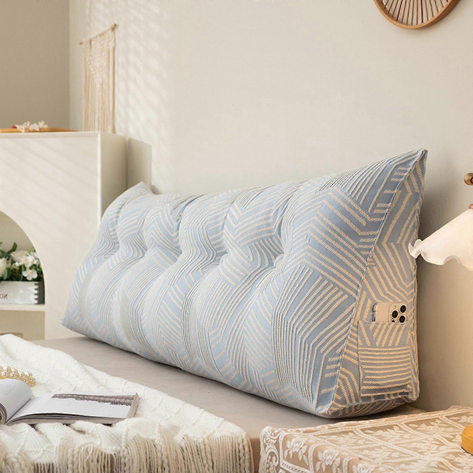 Wedge Headboard For Bed Rest, Reading And Sofa With Large Triangular Cushions, 100 cm (39.4 in)