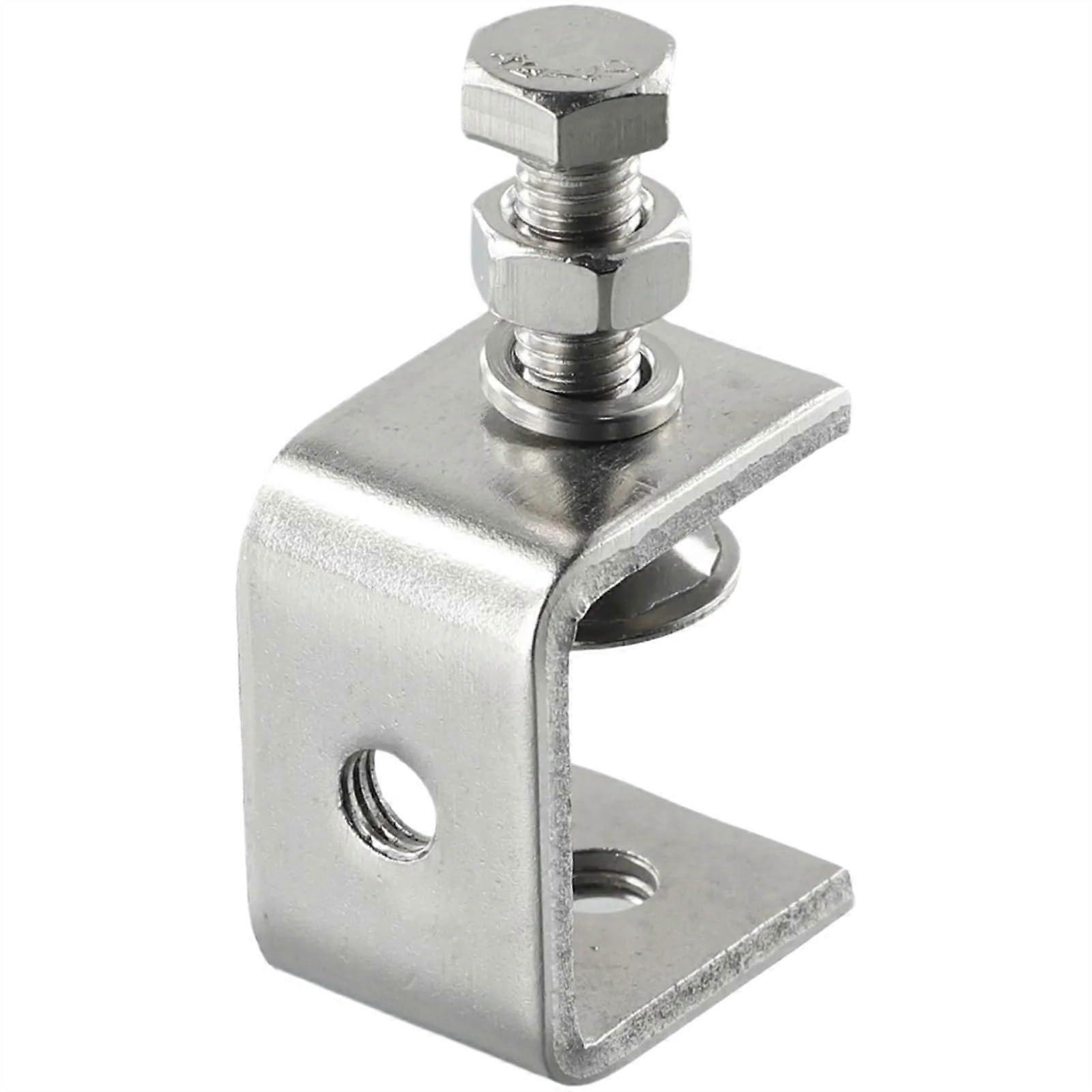 C-Clamps for Steel Beam Mounting, Small Desk Clamp for Square Steel Pipe, 1/2/4 Pieces, Durable Steel Construction
