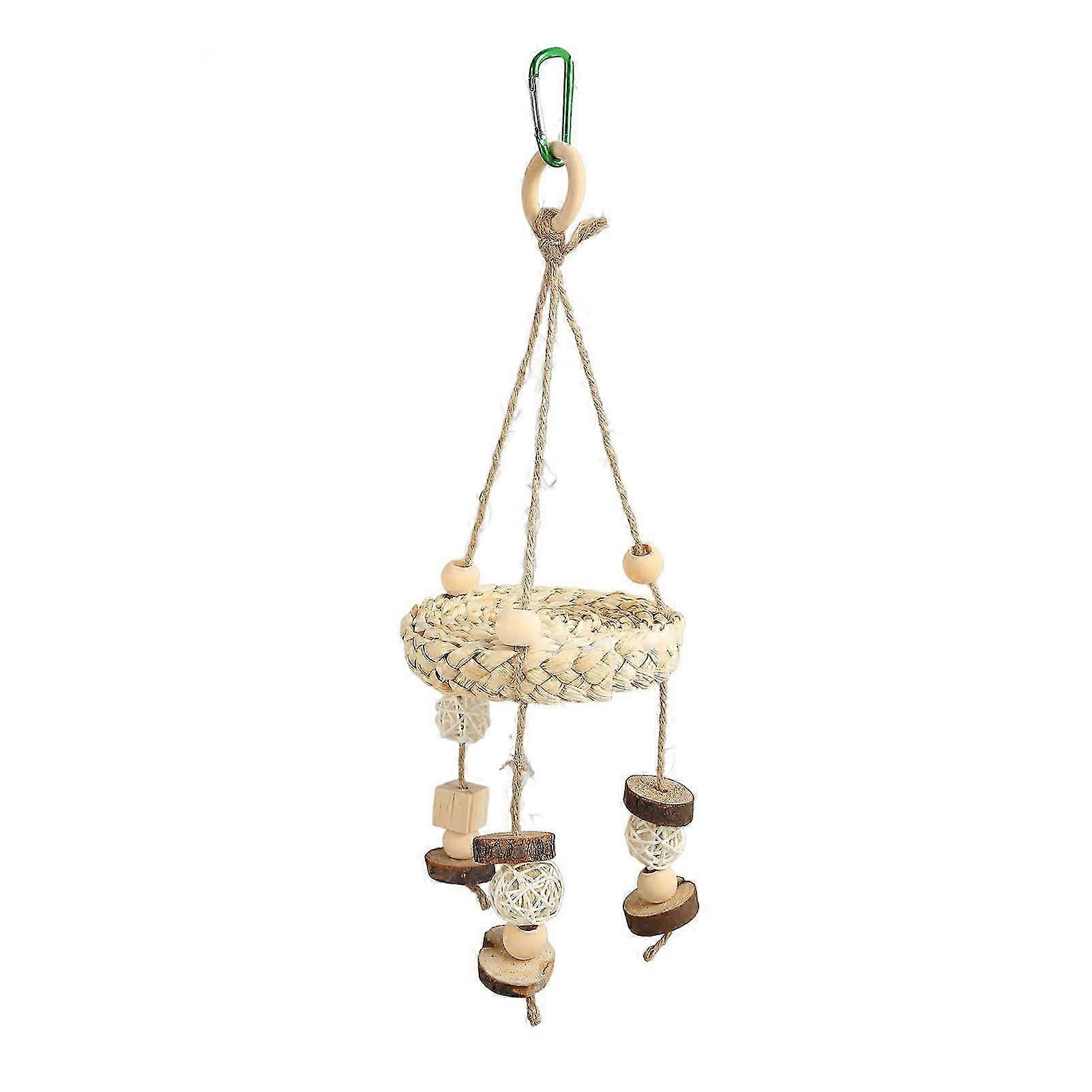 Bird Woven Swing Toy for Parrots and Hamsters Promotes Health and Relieves Boredom Natural Hammock Design