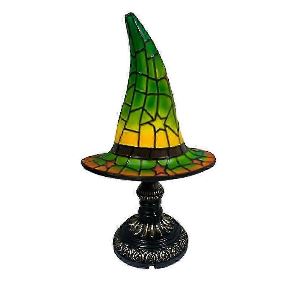 Witch Hat Lamp, Handmade Gothic Stained Resin Night Light for Bedroom
