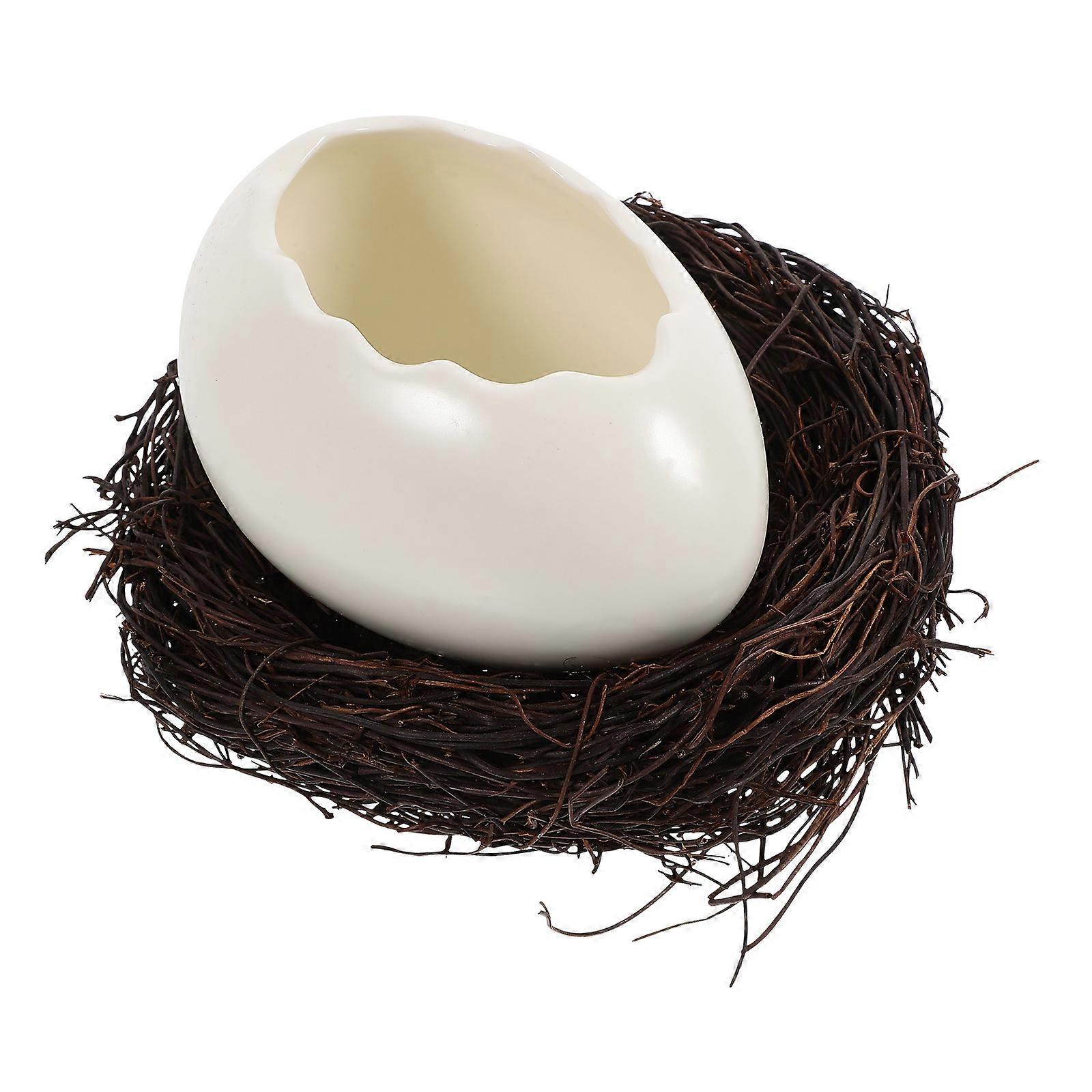 Salad Bowl with Broken Design and Optional Bird's Nest Dessert Bowl Set