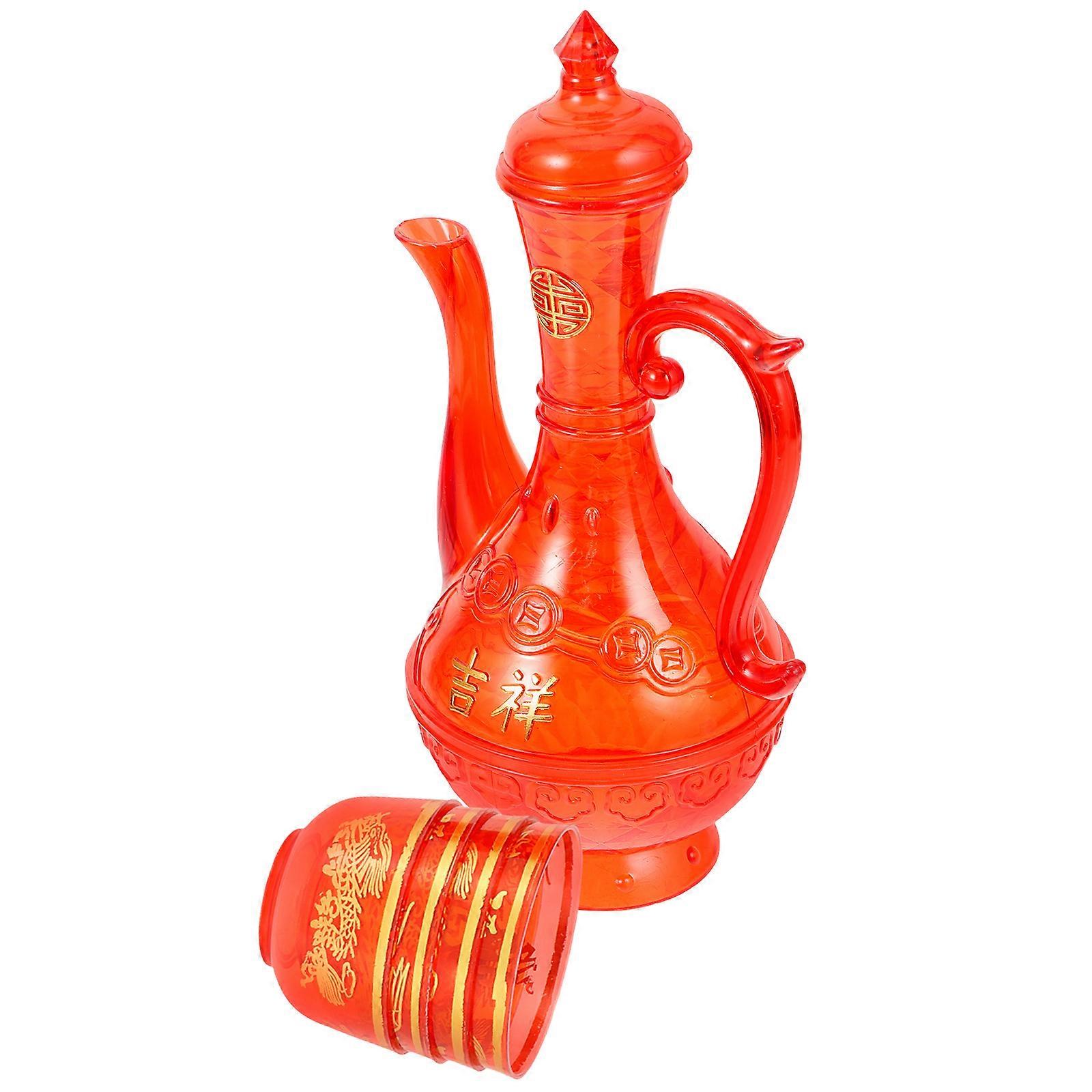 Offering Cup Buddhist Worship Cup for 1Set Altar Use in Red