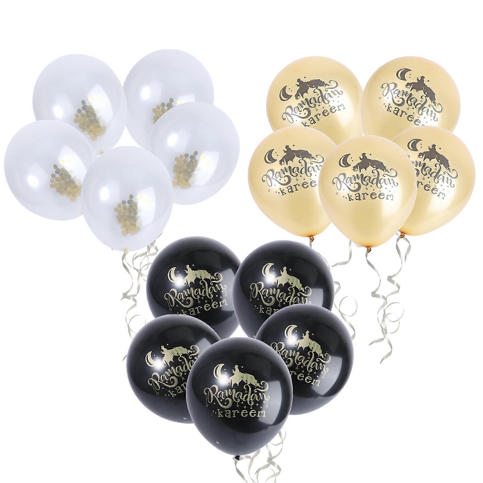 Eid Mubarak Balloons 15Pcs Assorted Props Suitable for Festivals and Gatherings with Creative Designs