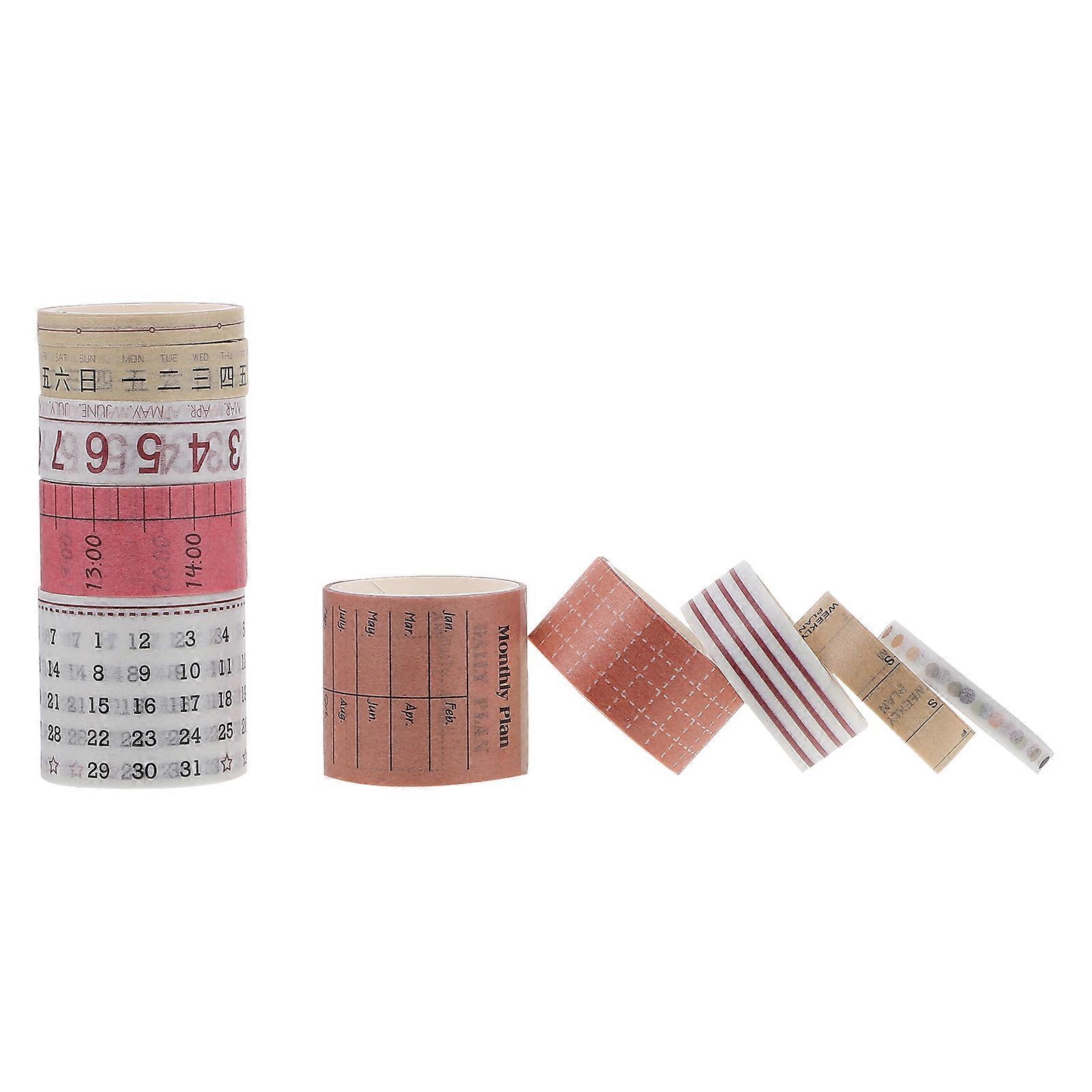 10 Rolls Decorative Washi Tape Set Adhesive Craft Tapes for DIY, Scrapbooking, Journaling Fun Stationery for Students & Adults