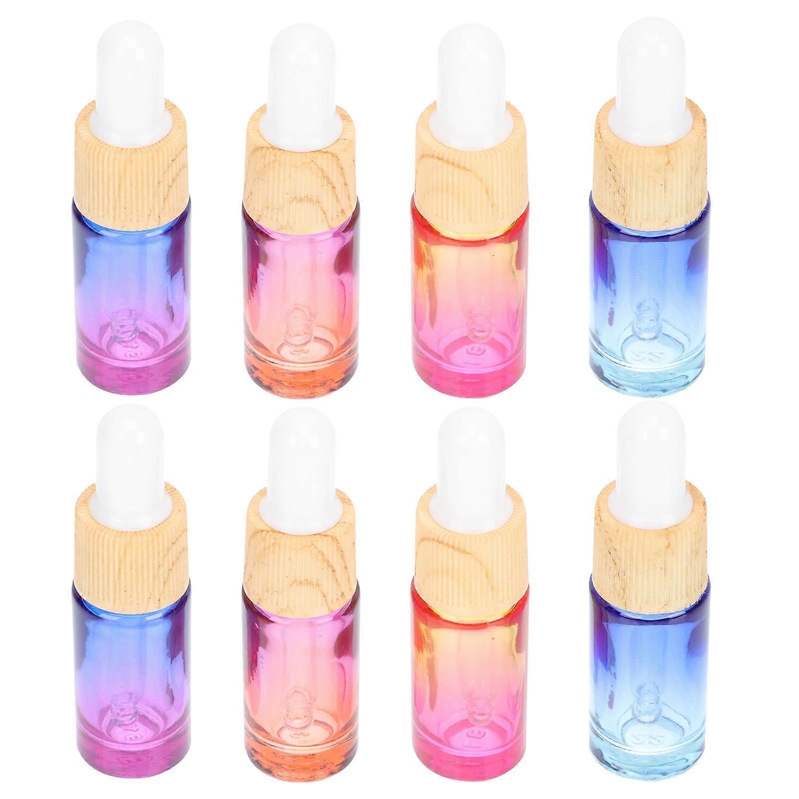 8Pcs Cylindrical Bottles For Aromatherapy Featuring Gradient Design Suitable For Women Storage Requirements 7x2cm Dimensions