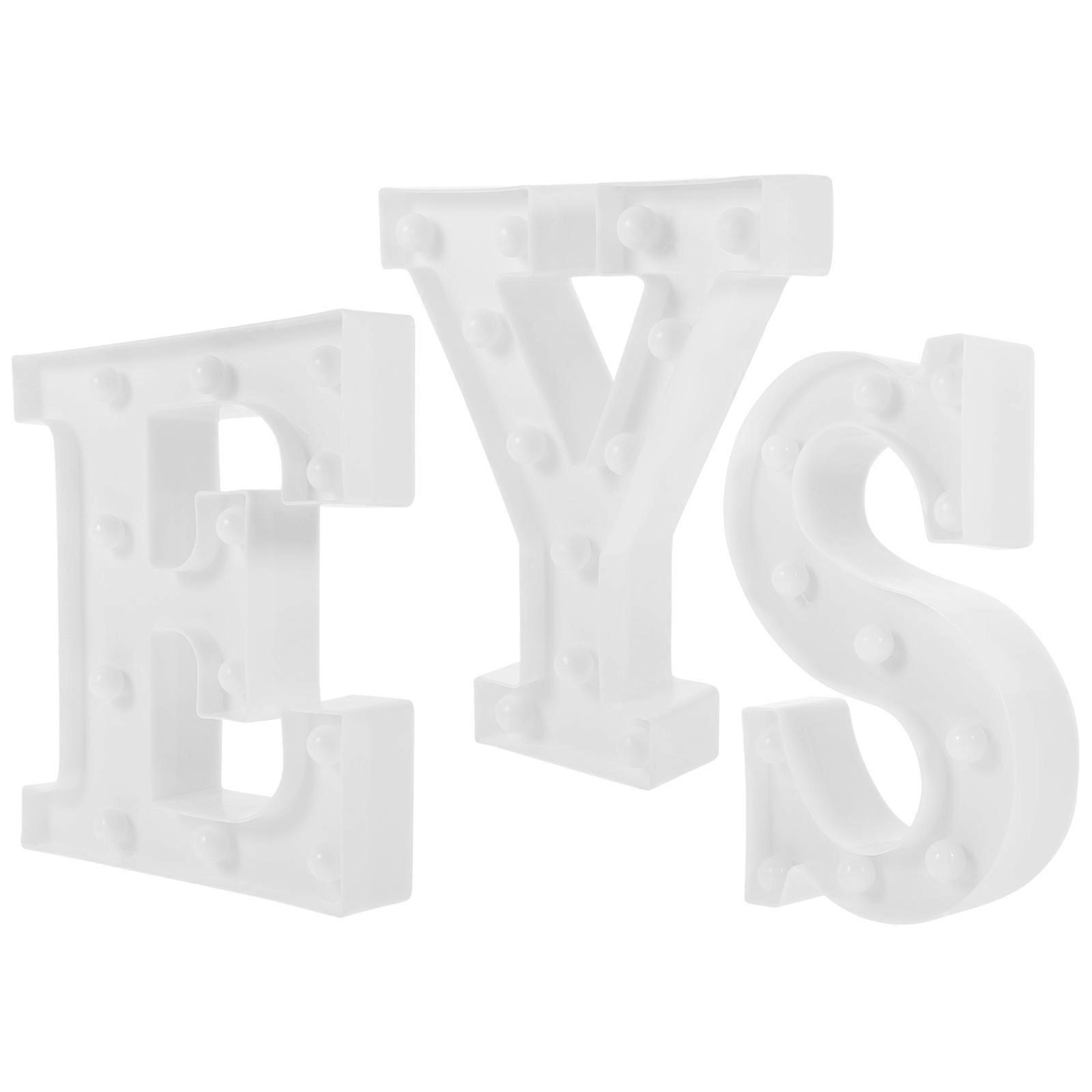 Neon Wall Light 3Pcs Alphabet Shape For Birthday And Home Decoration In Elegant Design Using Reliable Material