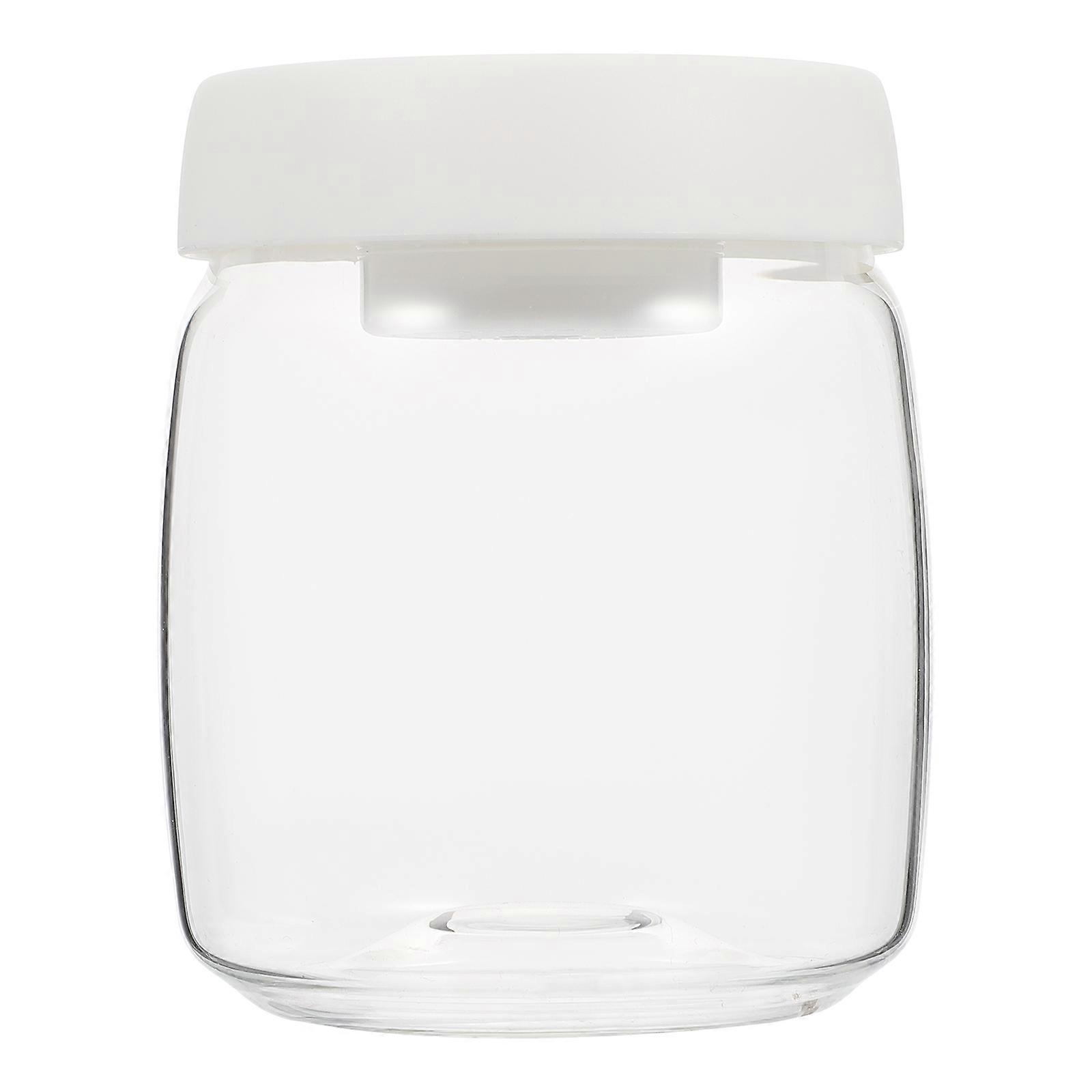 Vacuum Sealed Storage Jar for Home Kitchen Storage with Push-Type Cover 1 Pc High Borosilicate Glass Container