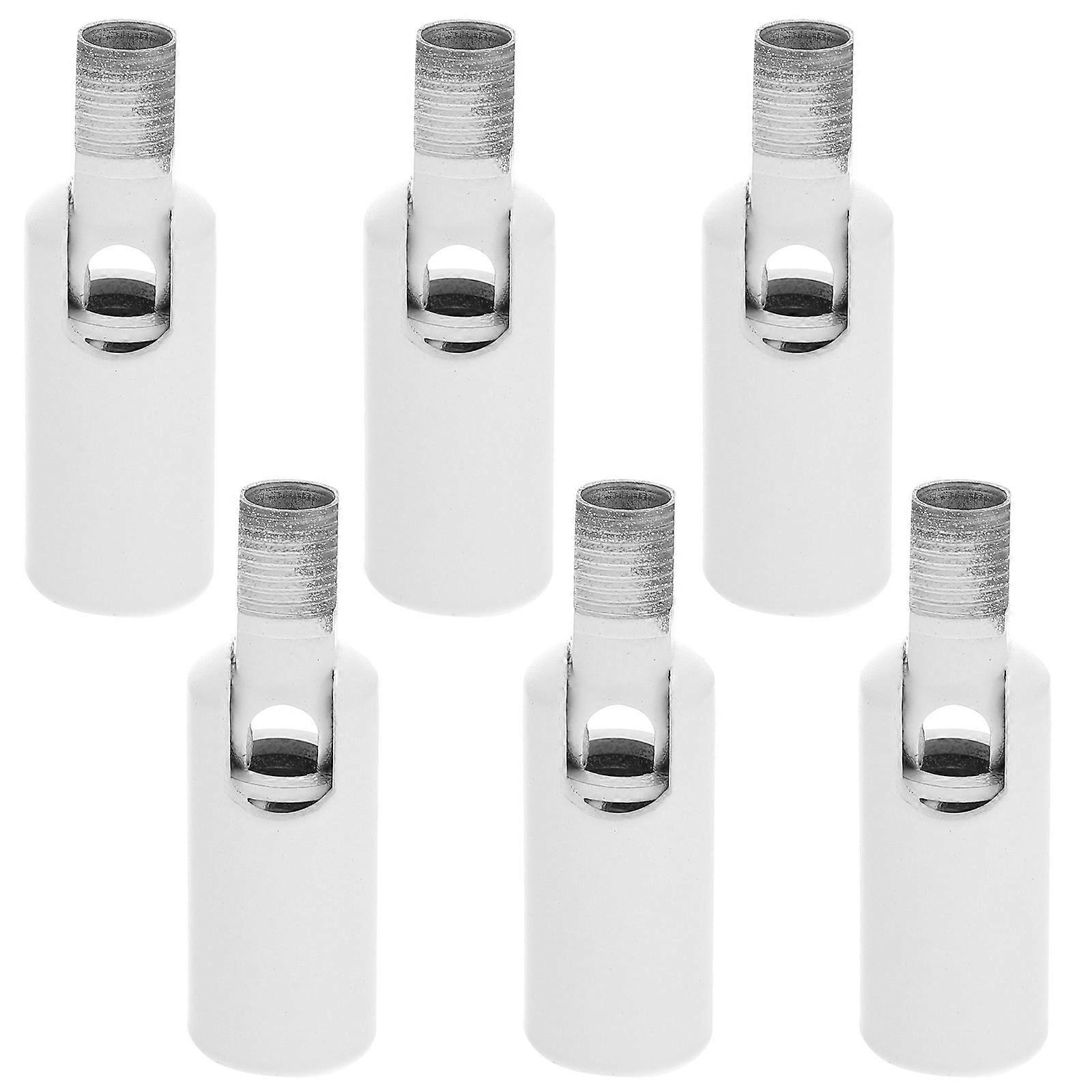 Black Metal Lamp Holder Bracket for Light Use Durable and Adjustable 6 Pcs