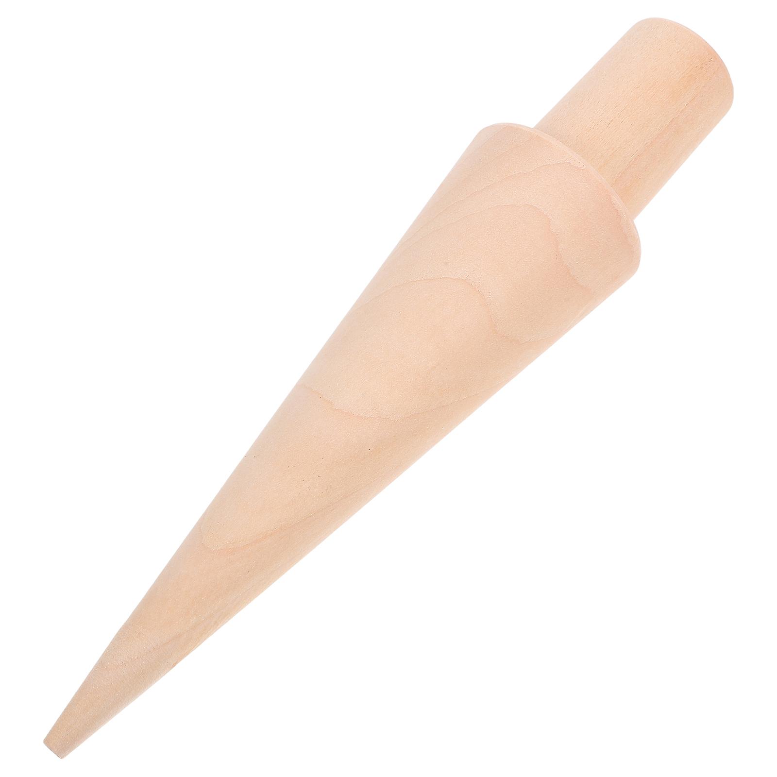 Wooden Ice Cream Waffle Cone Roller Mold – Reusable Multi Function Kitchen Tool for Homemade Pastry & Desserts, Easy to Use for Professional Looking