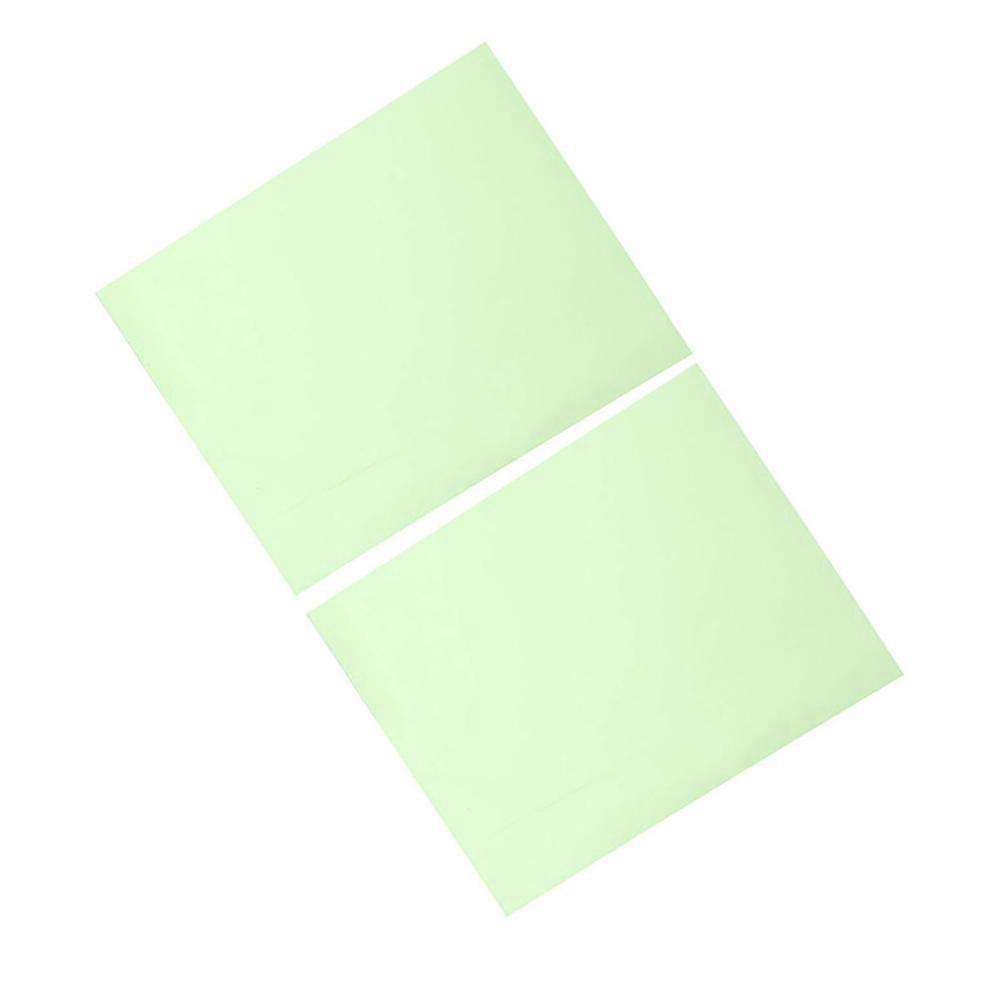 Glow In The Dark Photo Printing Film 2Pcs For Room Wall Decals Light Green Smooth Surface Ideal For DIY Applications