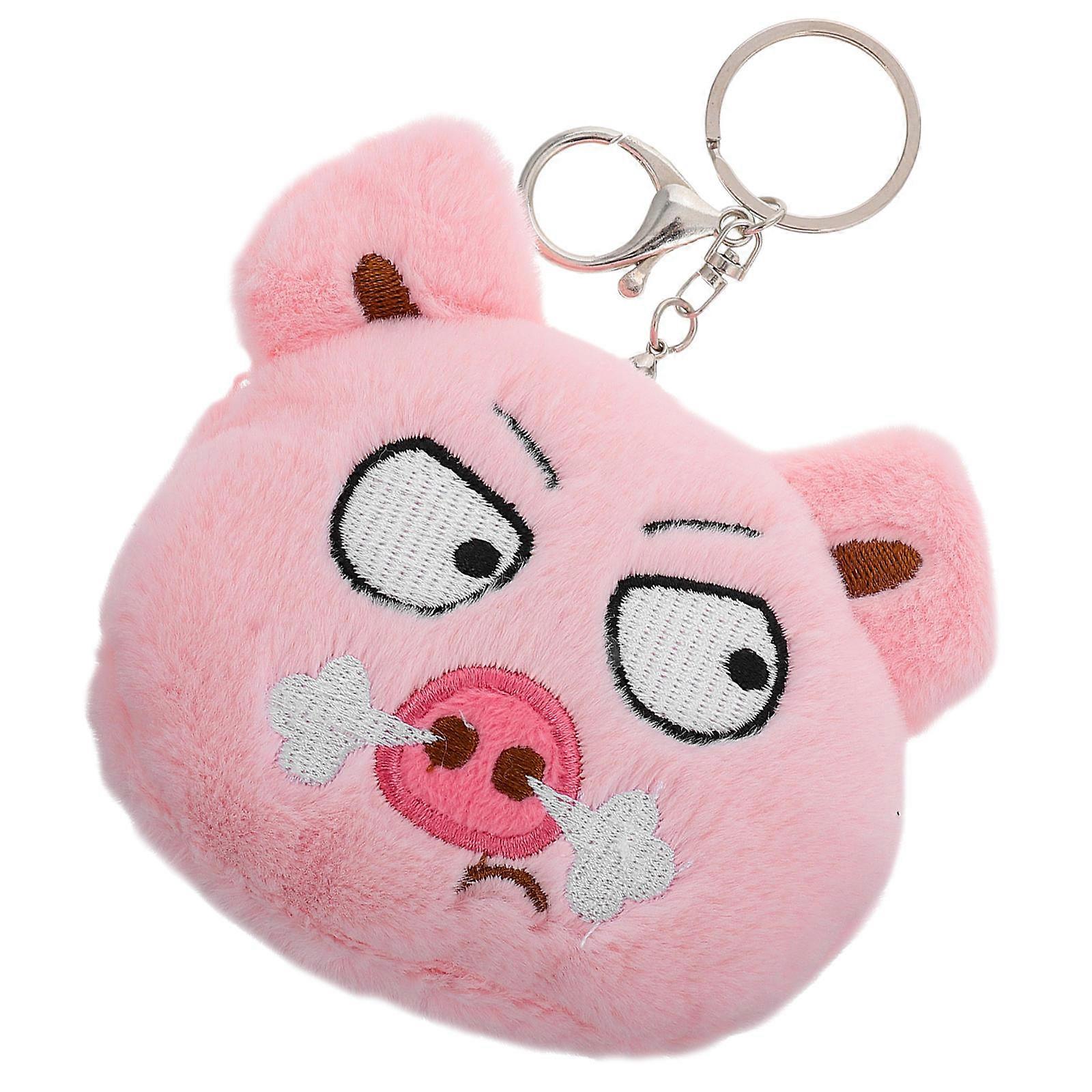 Charming Plush Coin Pouch For Adults Travel Pink Piggy Shape Storage Accessory 16.50X11.00X4.00CM Coin Storage 1Set