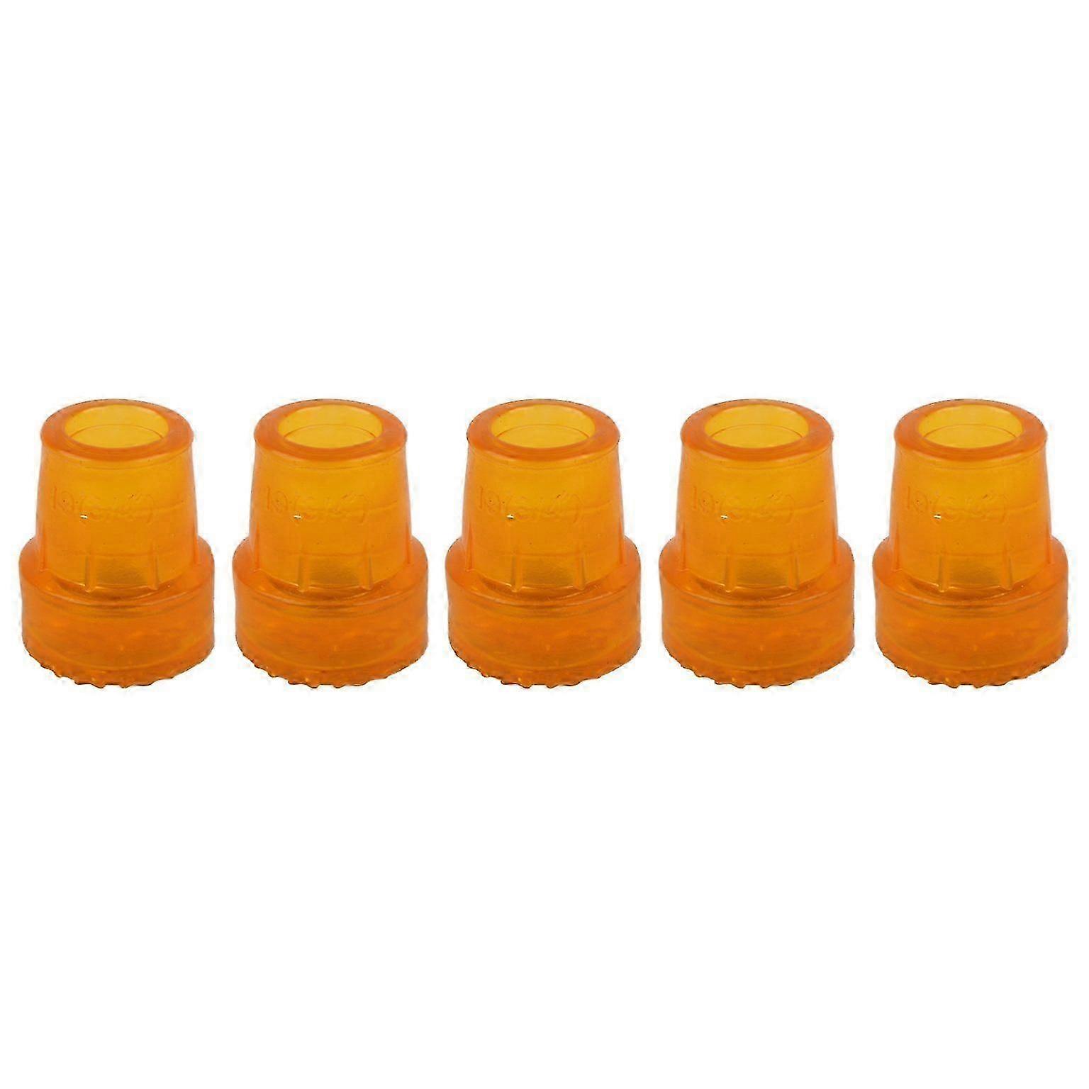 5-Pack 19mm Thickened Skid-Resistant Rubber Cane Tips for Crutches