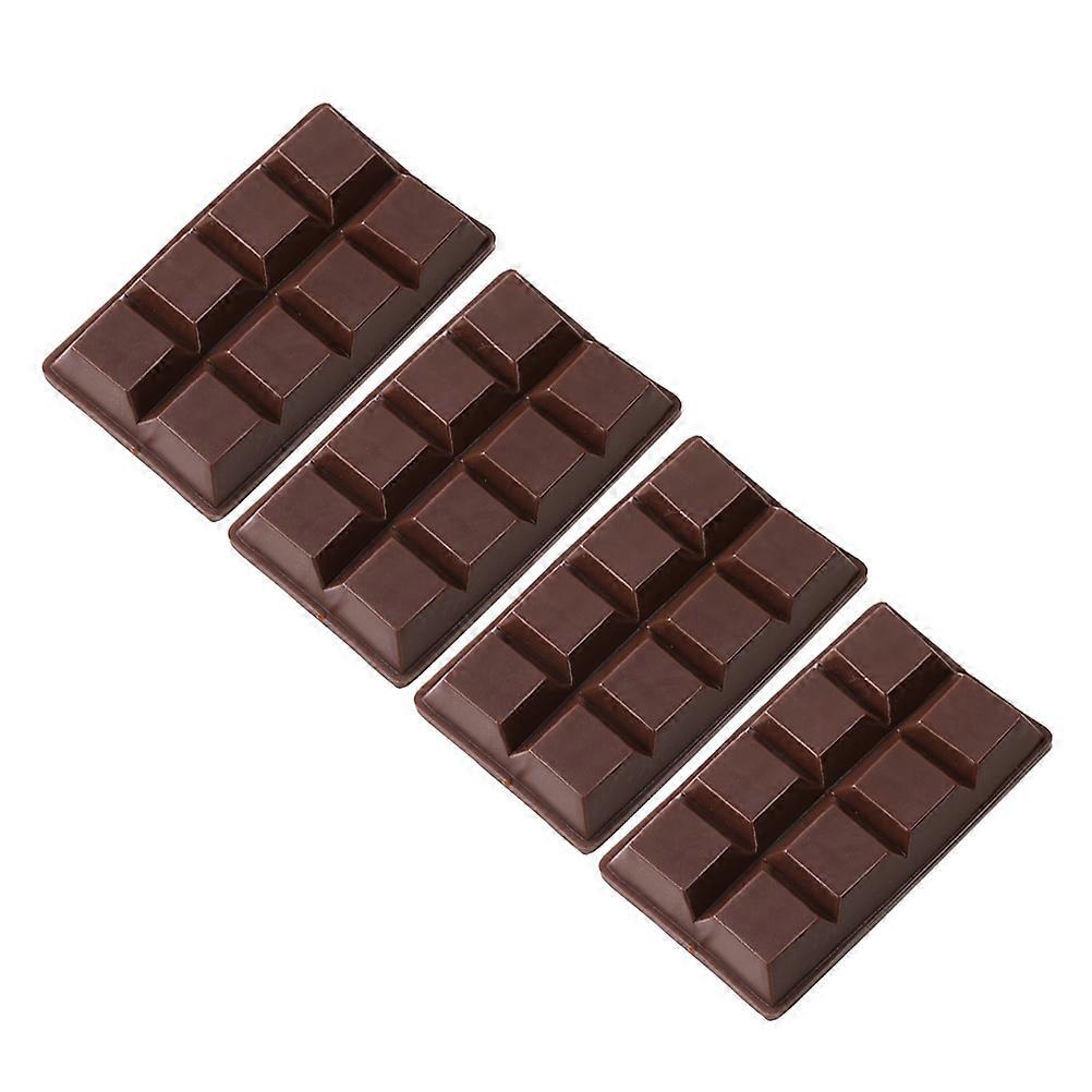 4pcs Valentine's Day Simulated Chocolate Decorations – Realistic Faux Chocolate Models for Tabletop, Home, Shop & Party Decorations – Romantic Touch
