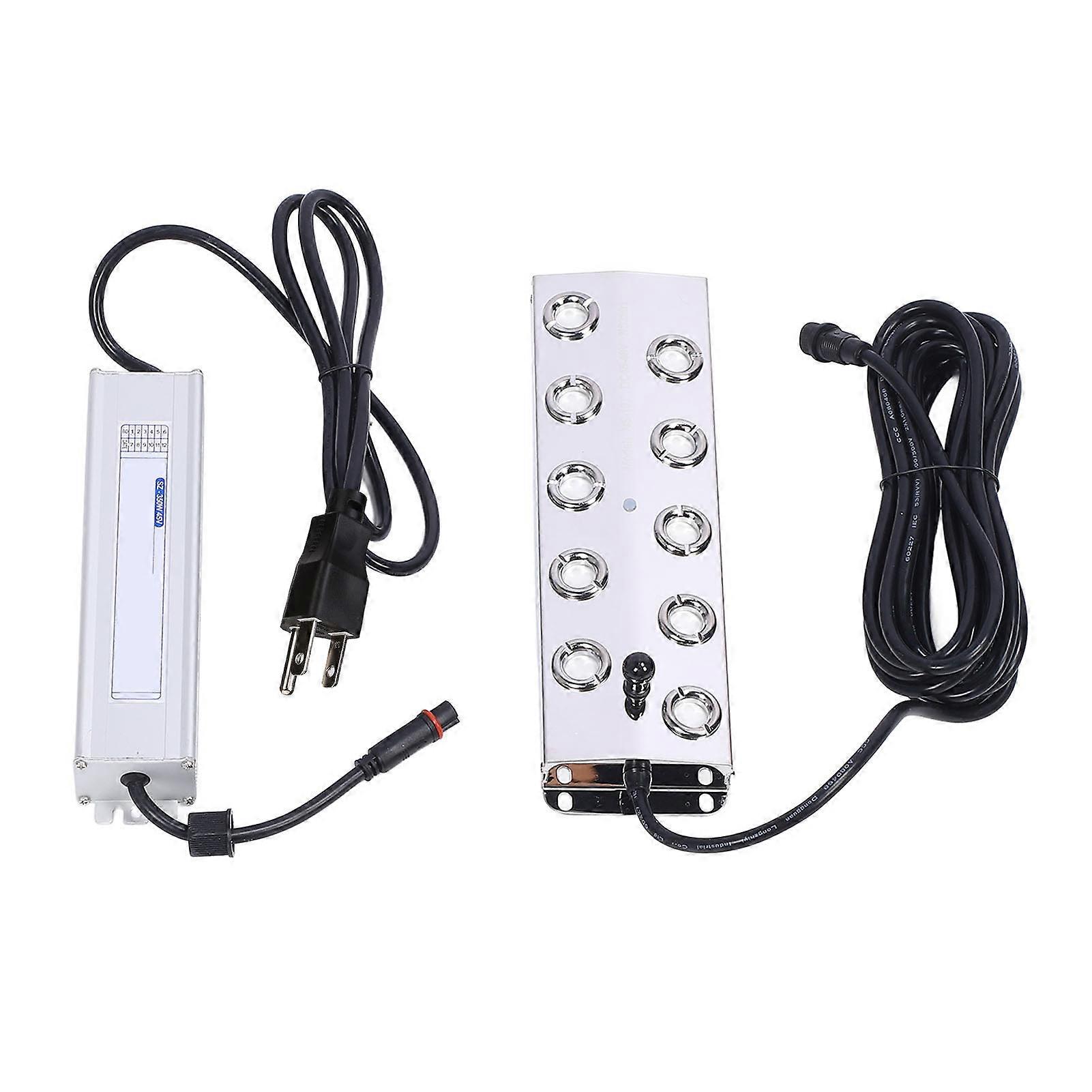 Mist Maker 10 Heads 9000mL/H Ultrasonic Fogger with 350W IP67 Power Supply for Landscape Garden Pond