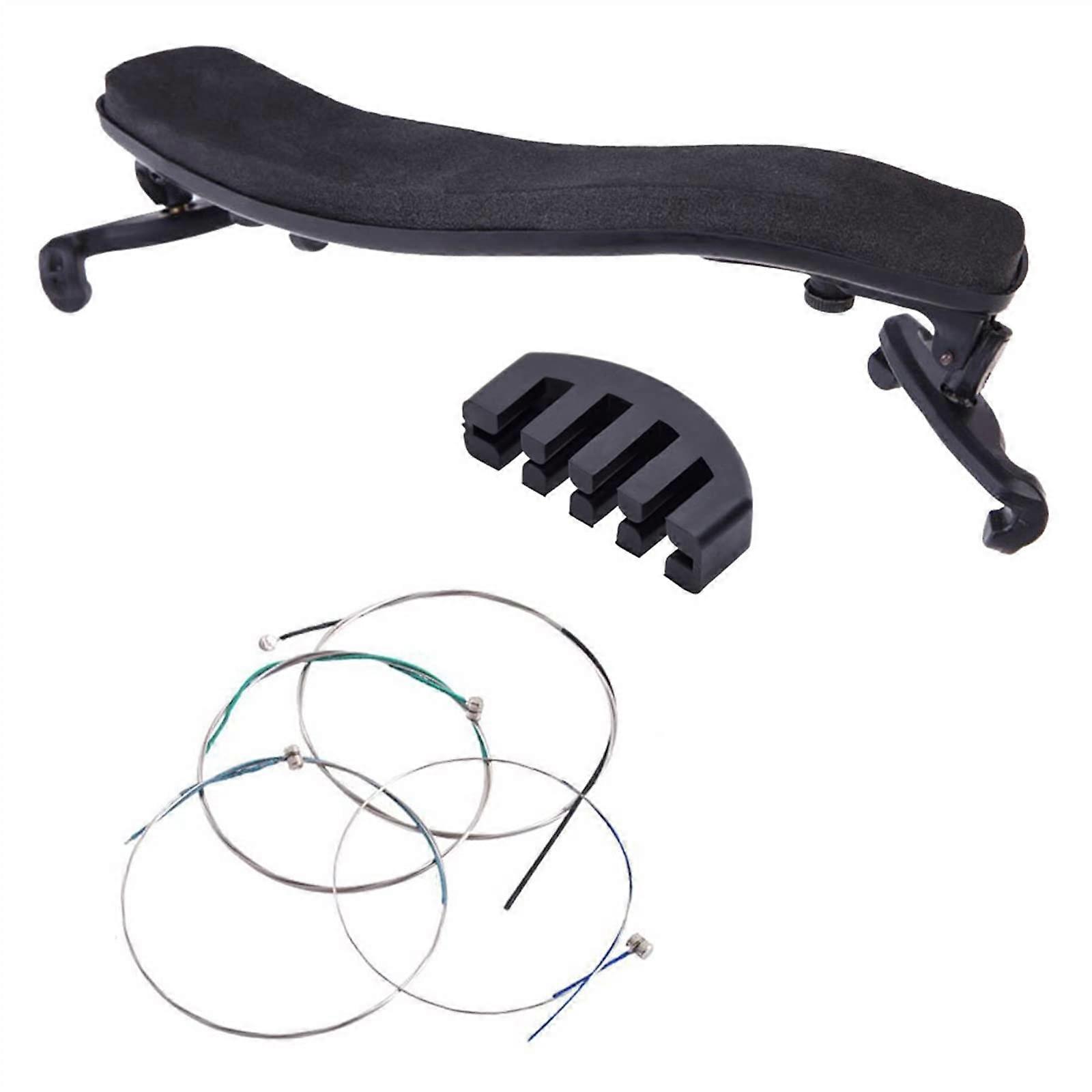 Preferred Accessories for 3/4 4/4 Violin 3in1 Shoulder Rest Mute Strings Complete Set of Violin Accessories Violin Hardware