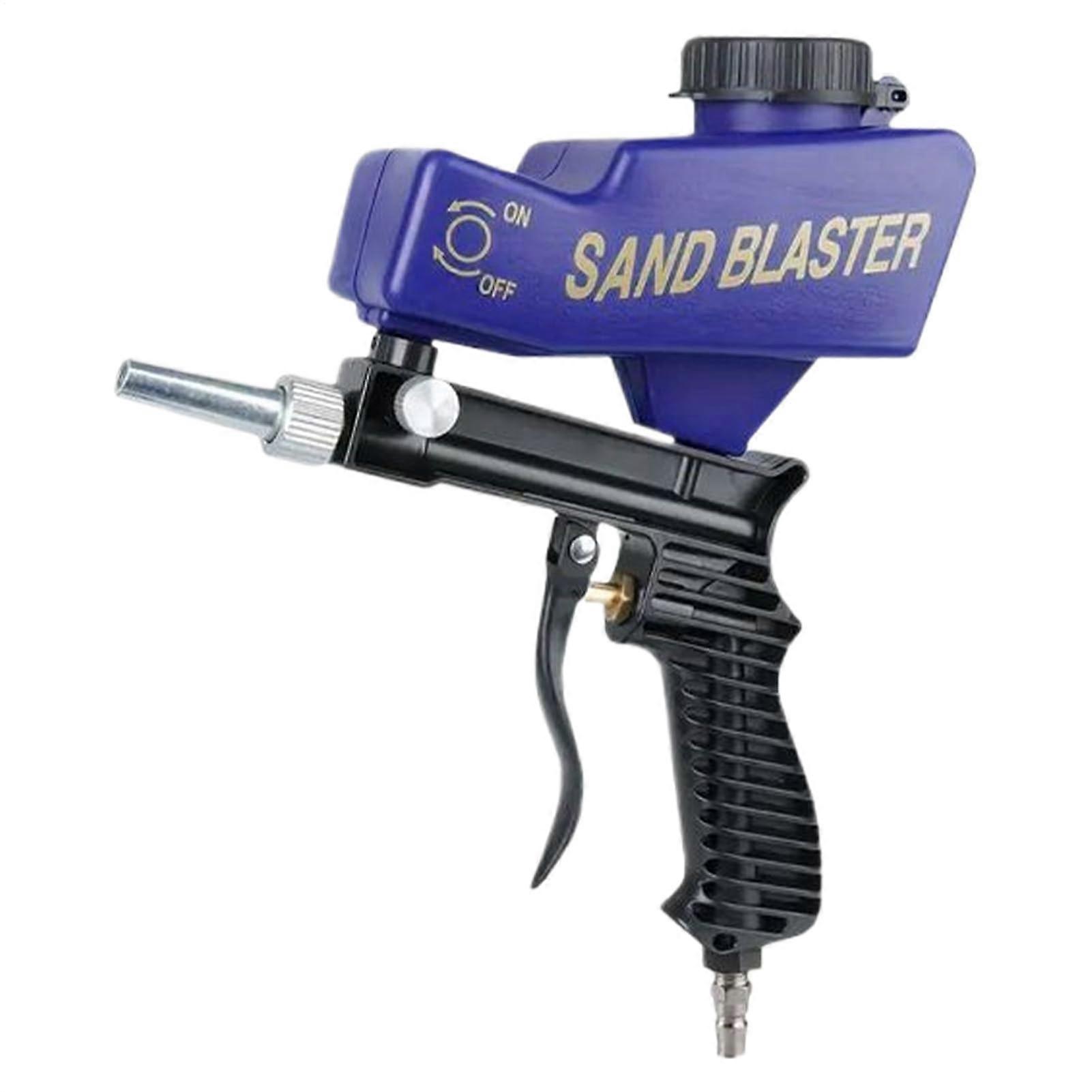 Portable Sandblasting Device Random Orbital Sander Rust Remover for Metal Paint Renewal, Wood Polishing Blue
