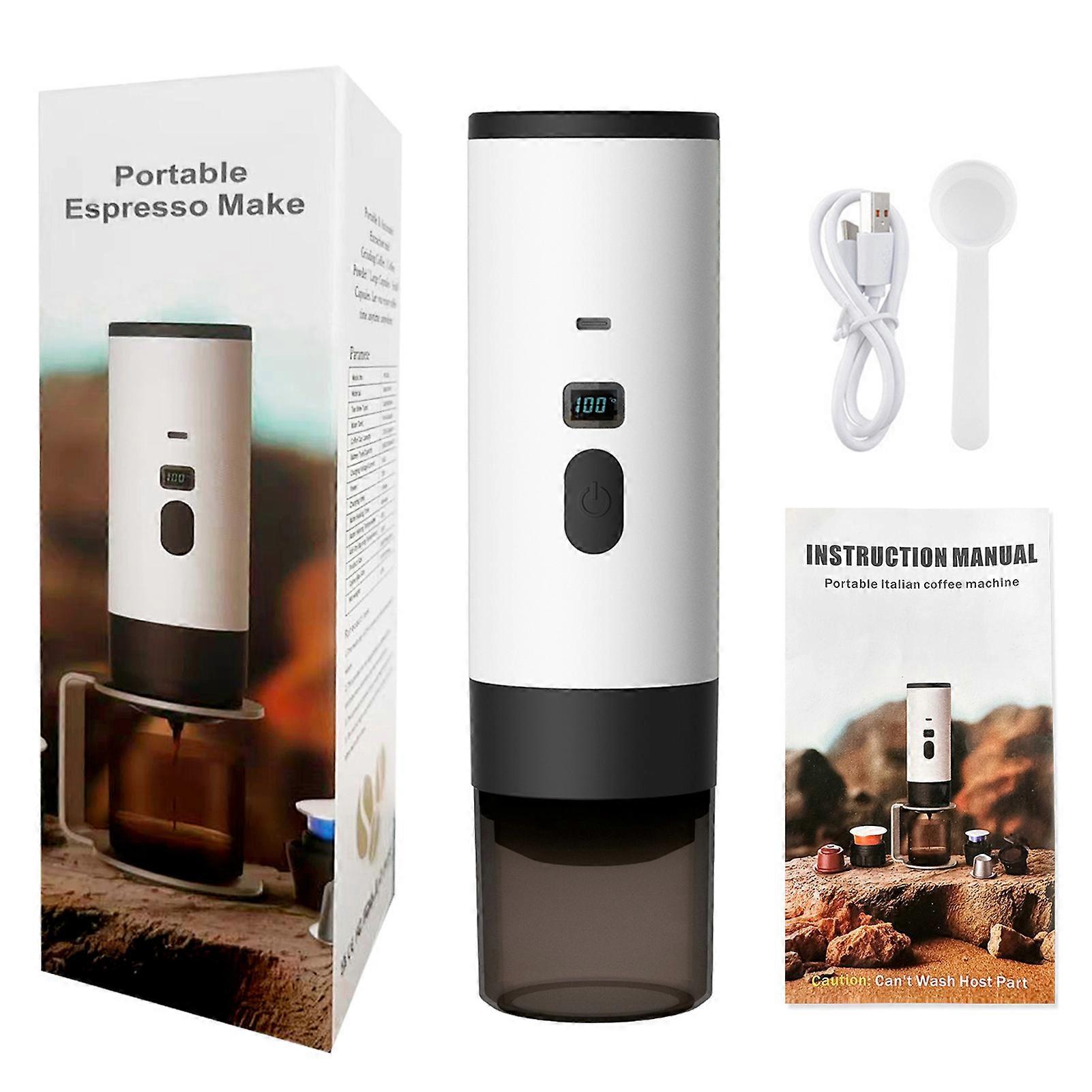 Portable Coffee Maker with 7800mAh Battery - Wireless, Rechargeable Espresso Machine for Travel, Camping, Road Trips
