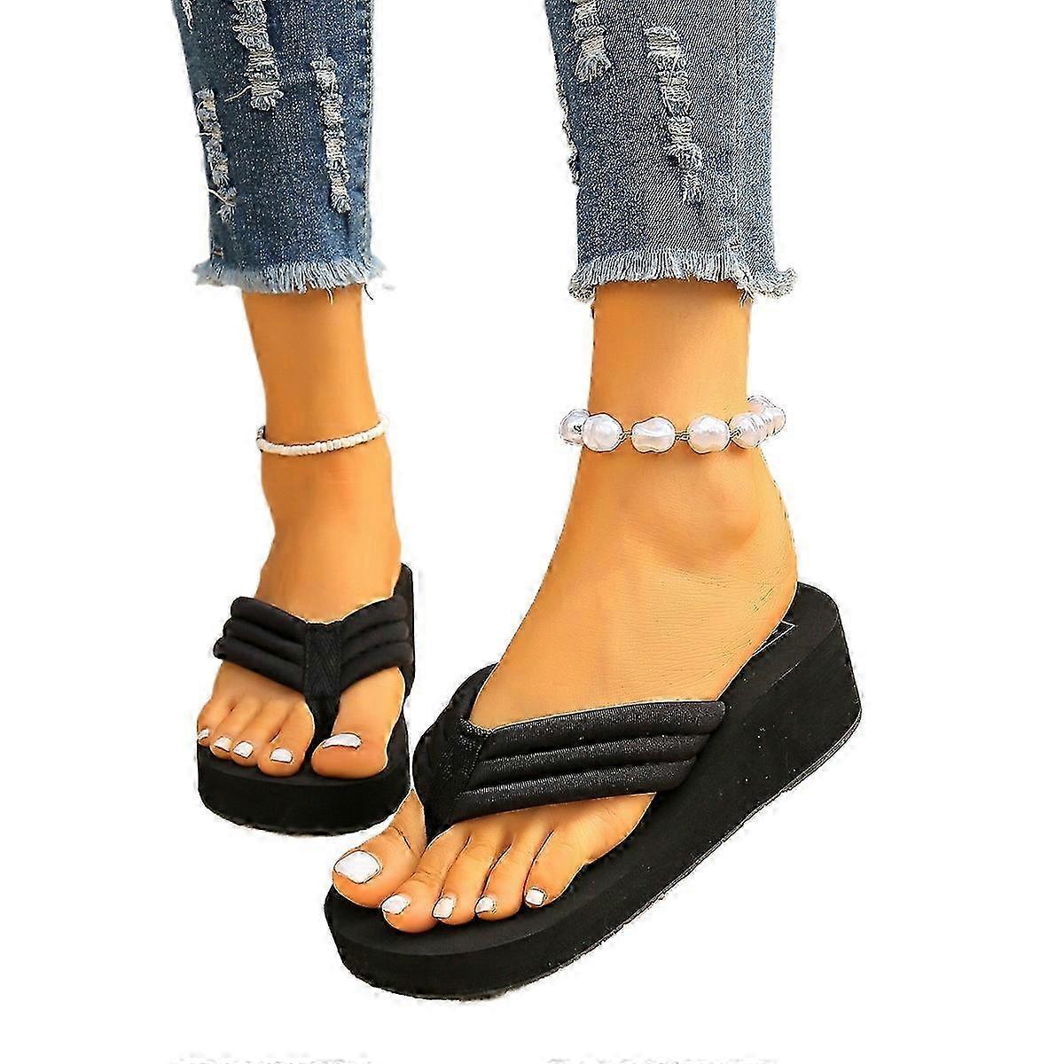 Sommer sandaler til kvinder mode tøj udenfor platform tykke såler kile anti