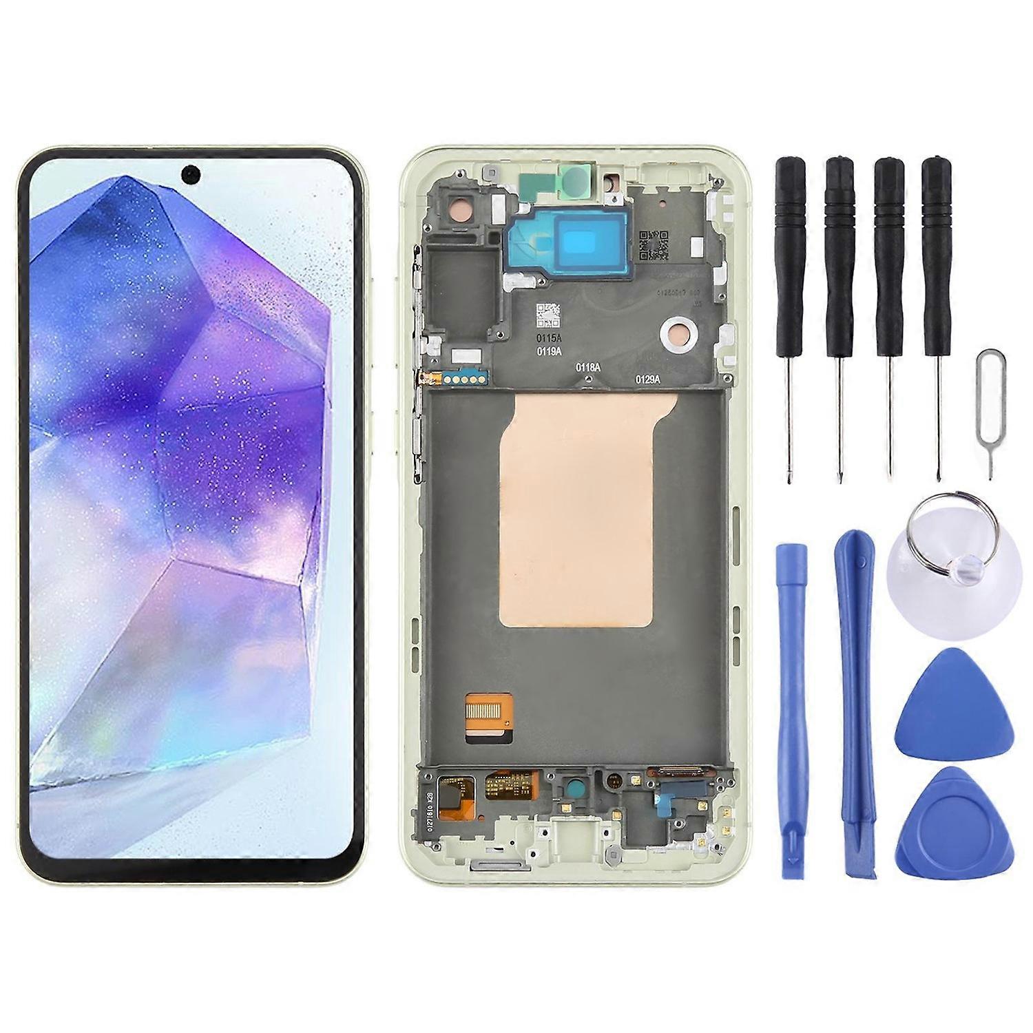 For Samsung Galaxy A55 SM-A556B OLED LCD Screen with Frame